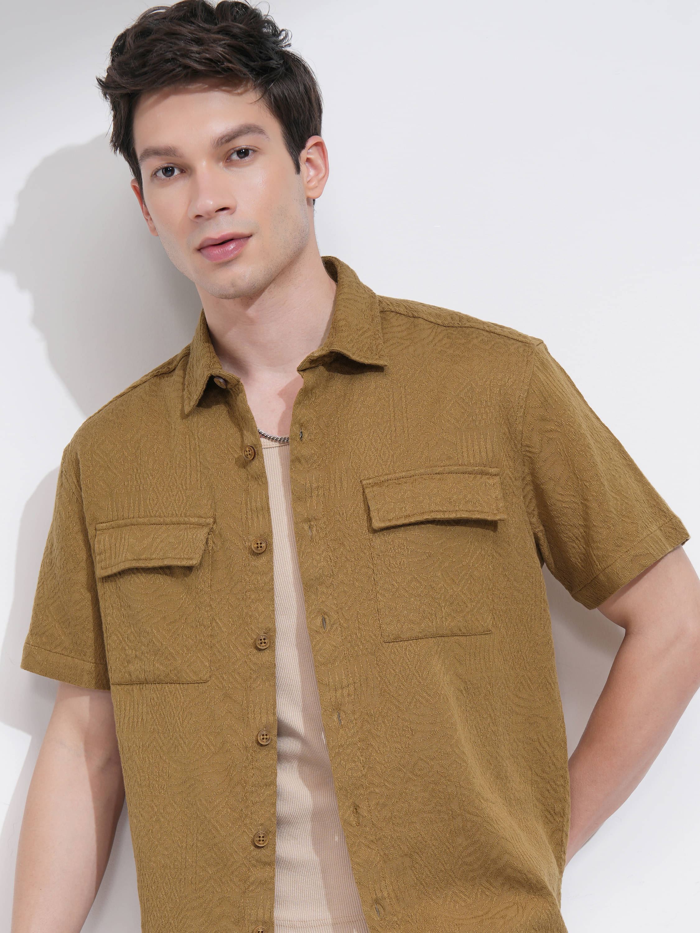 Highlander 100% Cotton Oversized Fit Solids Half Sleeves Men's Casual Shirt - Multicolor ( Pack of 1 ) Highlander 100% Cotton Oversized Fit Solids Half Sleeves Men's Casual Shirt - Multicolor ( Pack of 1 )