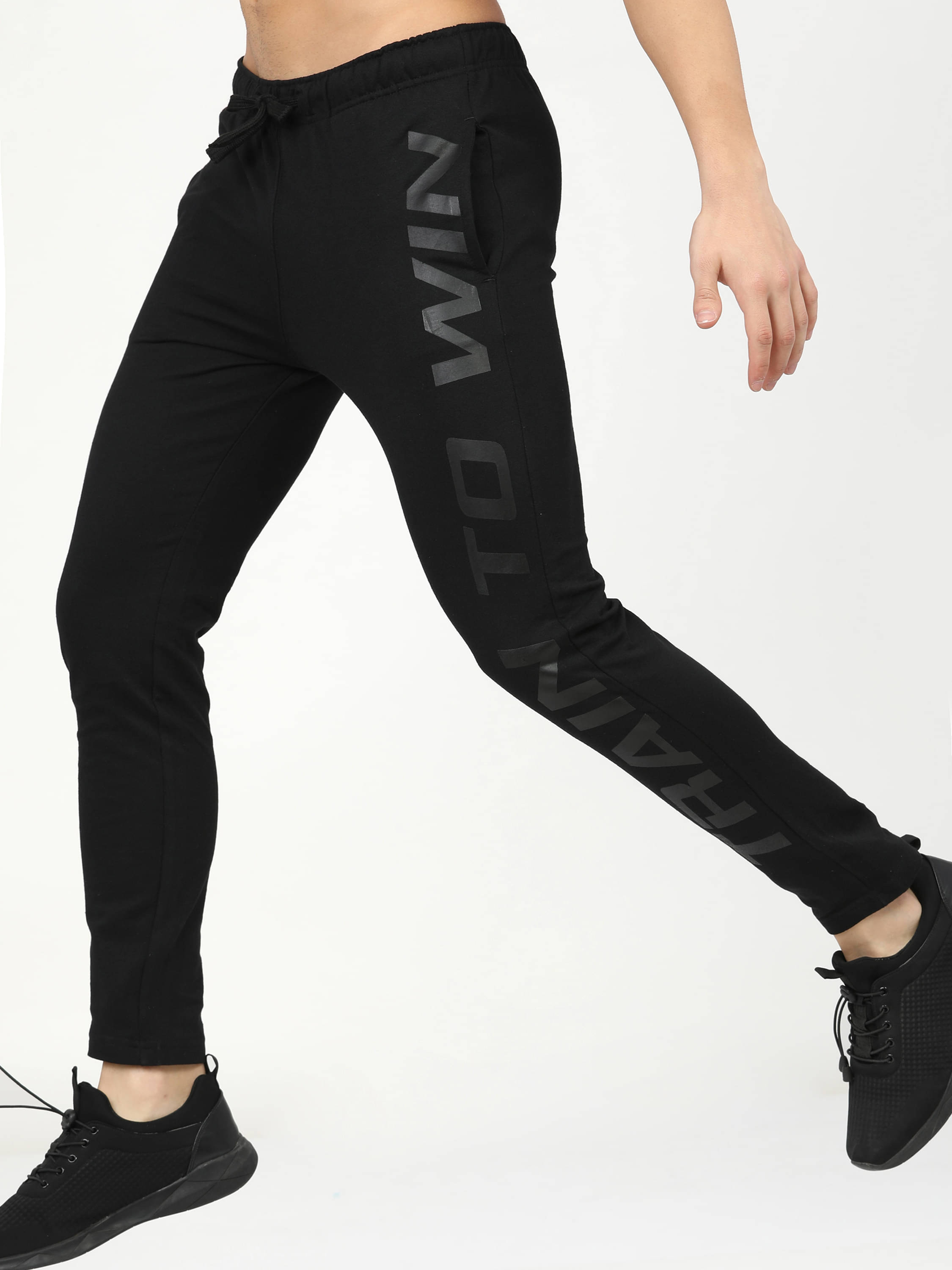     			Highlander Black Polyester Blend Men's Trackpants ( Pack of 1 )