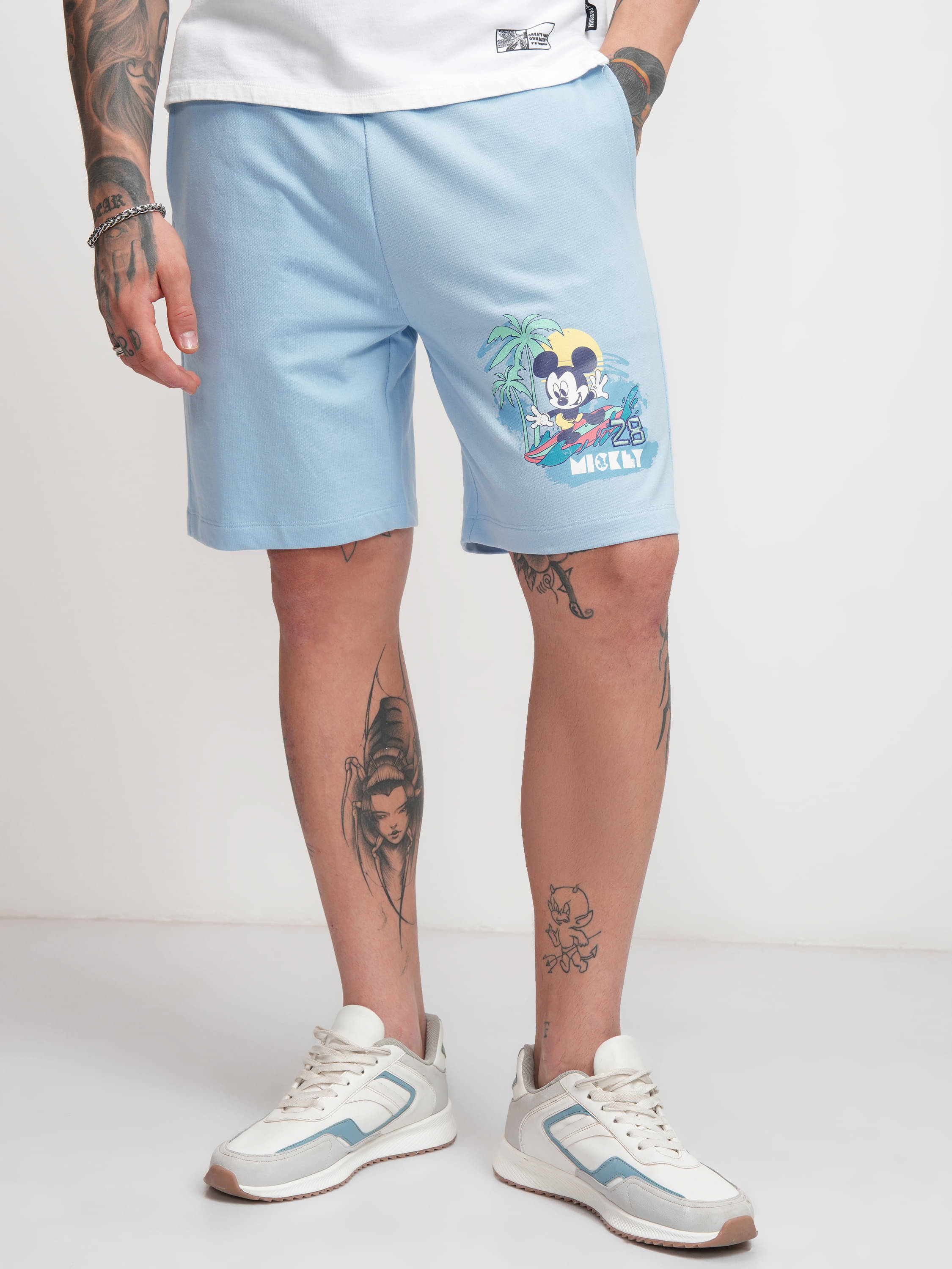 Highlander Light Blue Cotton Blend Men's Shorts ( Pack of 1 )     			Highlander Light Blue Cotton Blend Men's Shorts ( Pack of 1 )