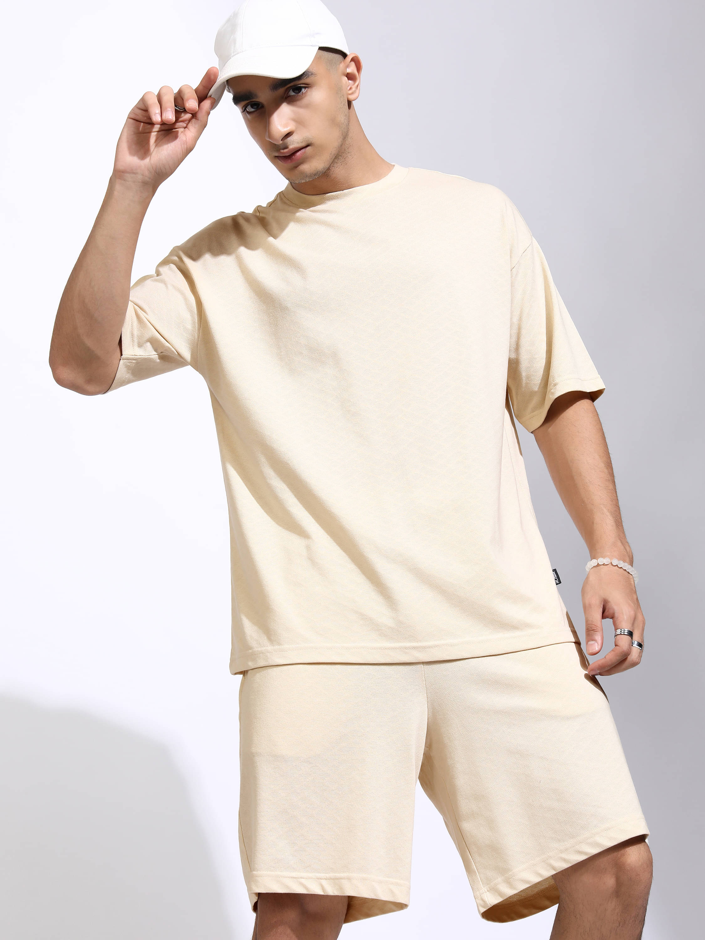 Highlander Men's T-shirt With Shorts Co-Ords Set ( Pack of 1 , Cream ) Highlander Men's T-shirt With Shorts Co-Ords Set ( Pack of 1 , Cream )