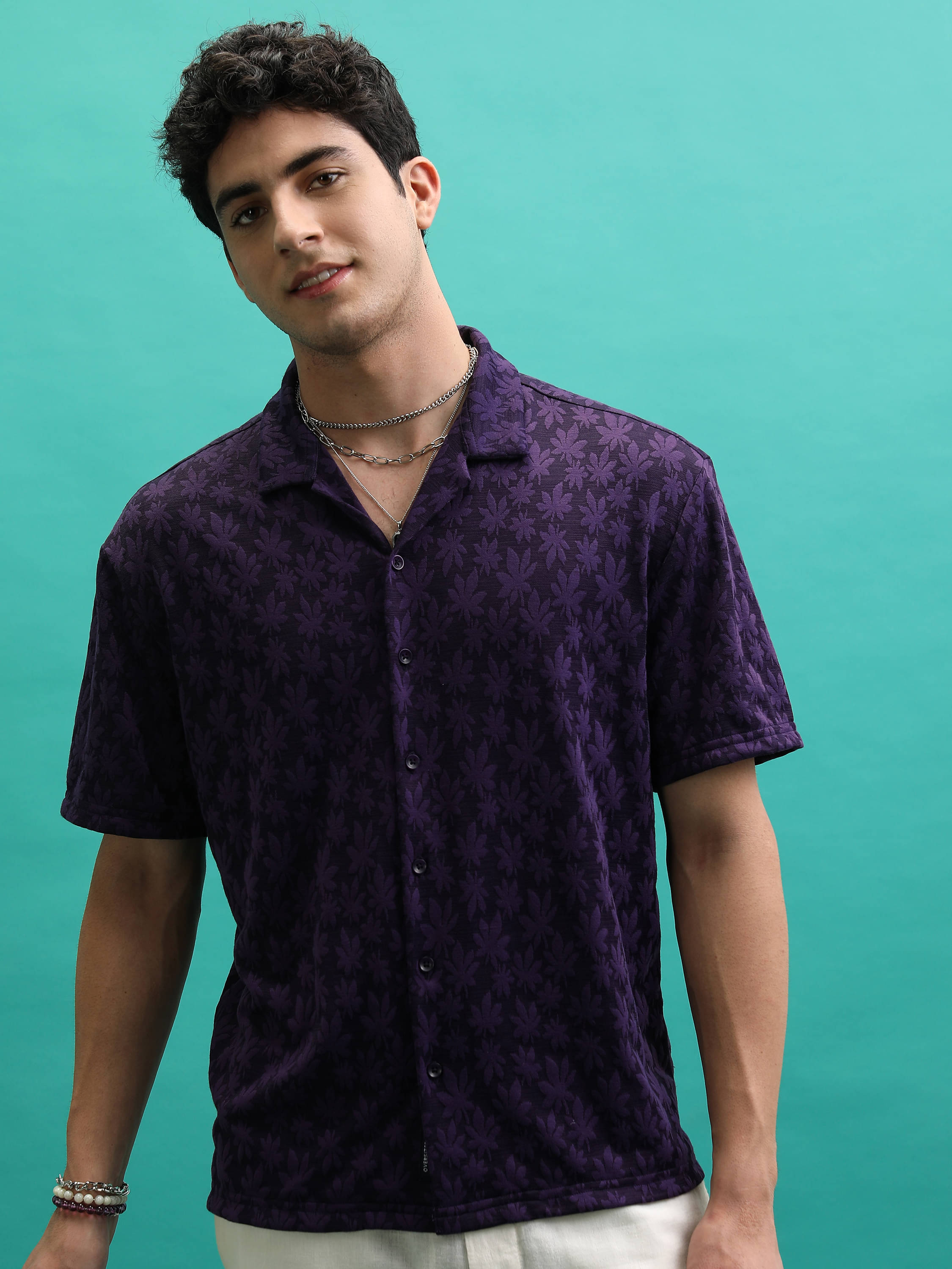 Highlander Poly Cotton Oversized Fit Solids Half Sleeves Men's Casual Shirt - Purple ( Pack of 1 ) Highlander Poly Cotton Oversized Fit Solids Half Sleeves Men's Casual Shirt - Purple ( Pack of 1 )