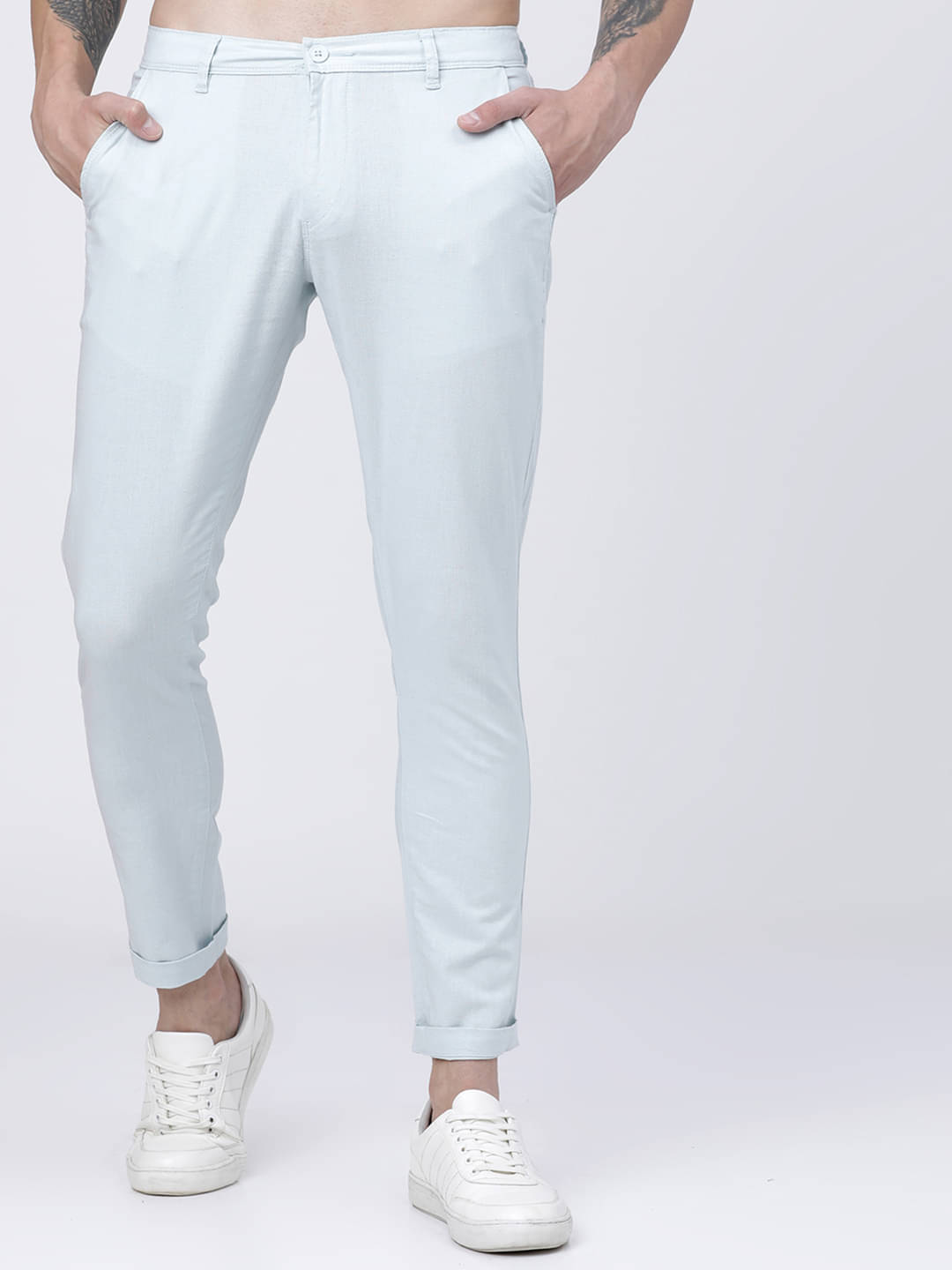     			Highlander Slim Flat Men's Chinos - Blue ( Pack of 1 )