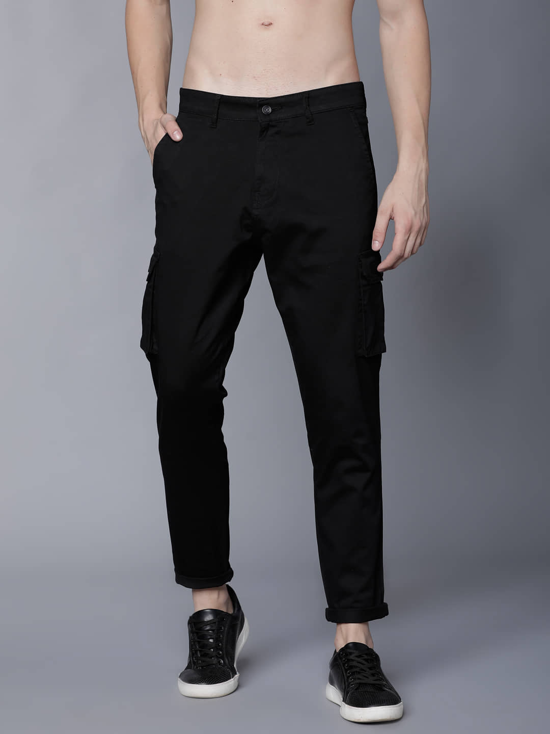 Highlander Slim Men's Cargos - Black ( Pack of 1 ) - Trousers | Buy online on ZillyBuy