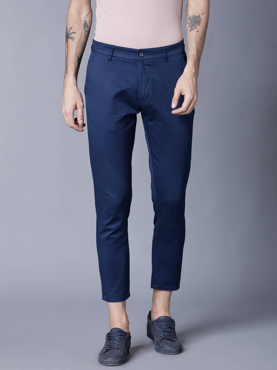 Highlander Tapered Men's Chinos - Blue ( Pack of 1 ) - Trousers | Buy online on ZillyBuy