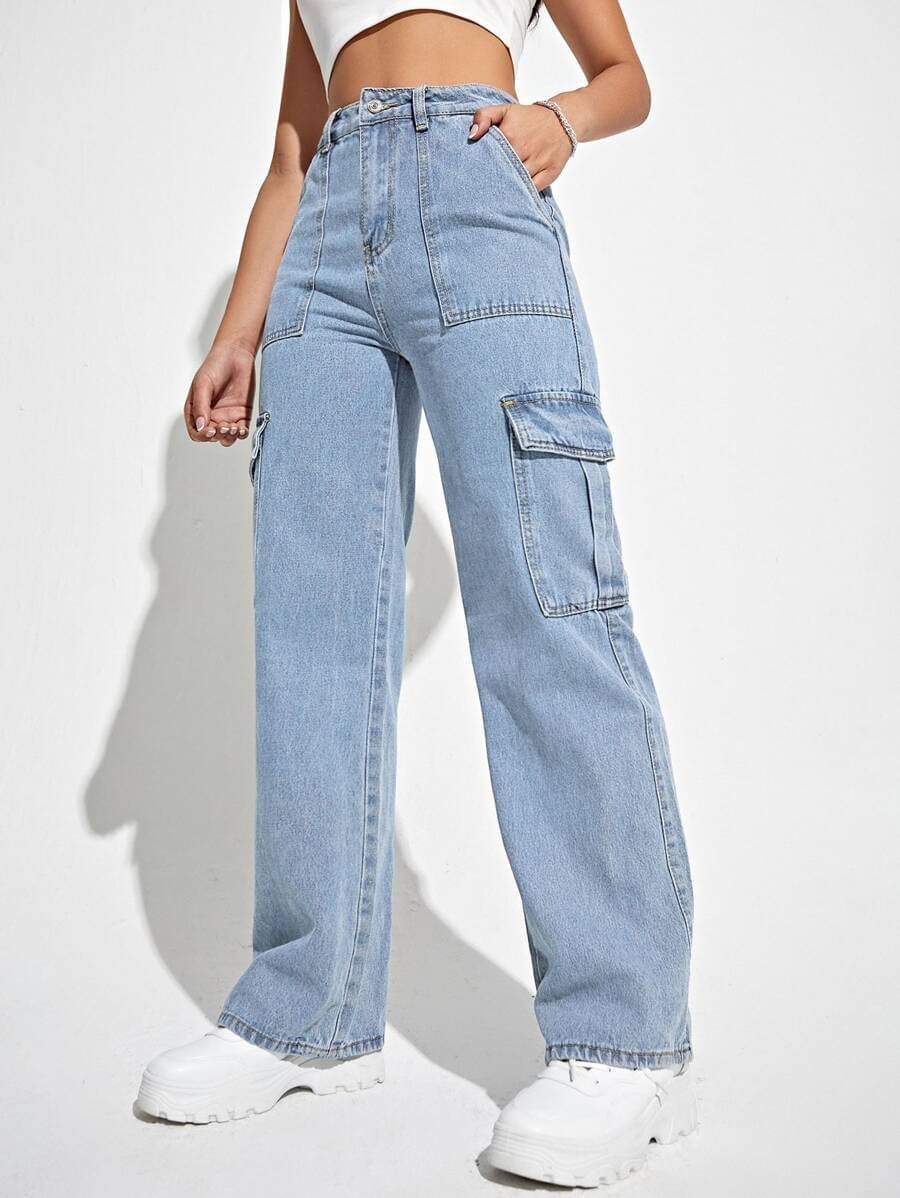     			Niffar Fashion Women's Straight Fit High-Rise Jeans ( Light Blue )