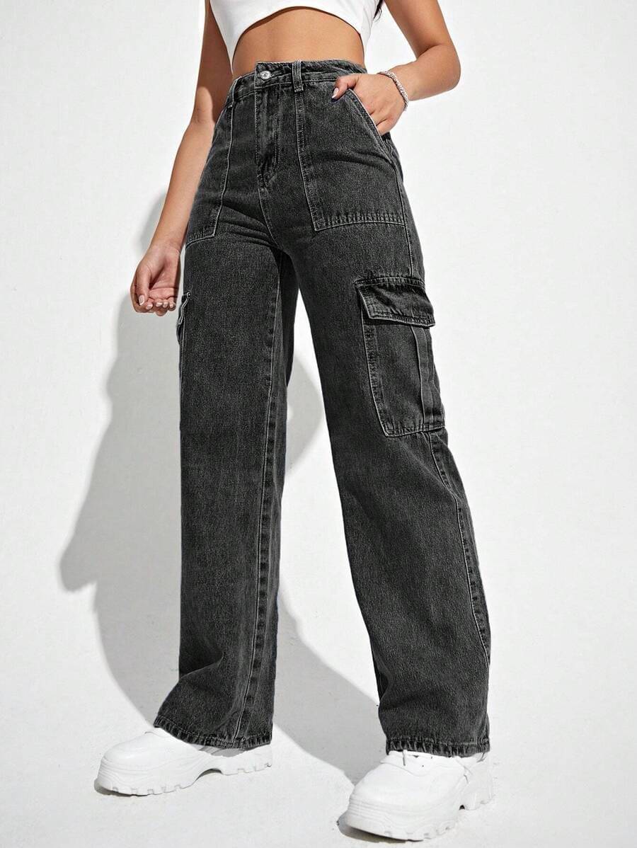     			Niffar Fashion Women's Straight Fit High-Rise Jeans ( Charcoal )