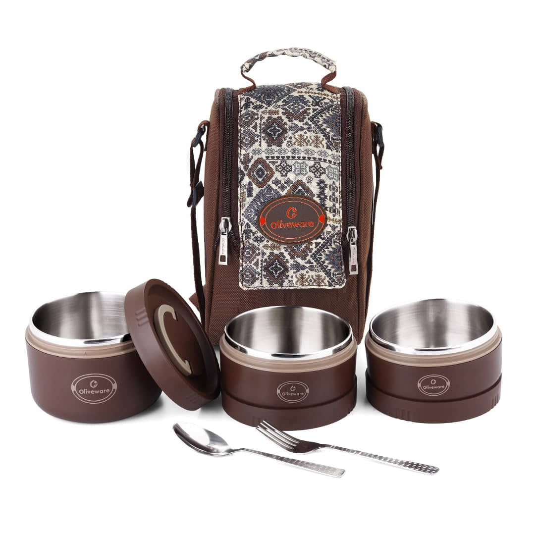 Milton Flexi Inner Stainless Steel Lunch Box, Set of 4, (180