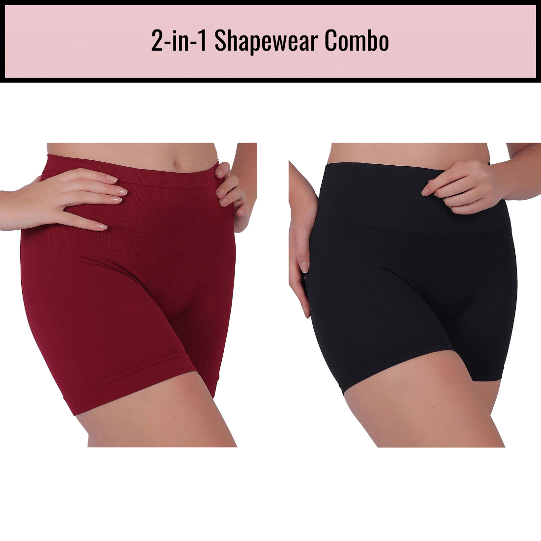 Pia Trends Women Cotton Blend Tummy & Thigh Shaper ( Maroon,Black ) Pia Trends Women Cotton Blend Tummy & Thigh Shaper ( Maroon,Black )