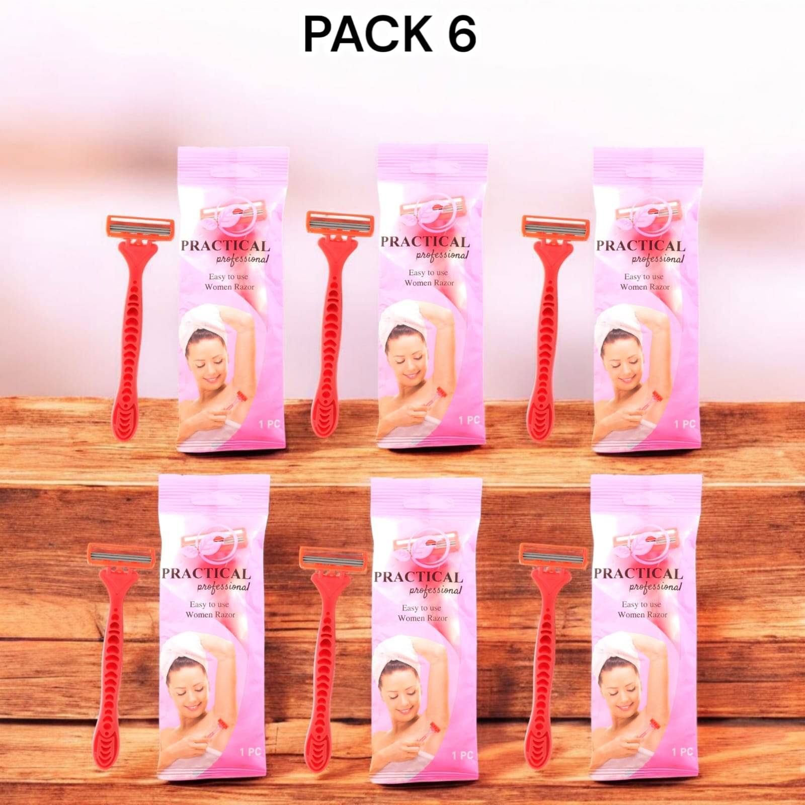     			Practical Disposable Razor ( Pack of 6 )