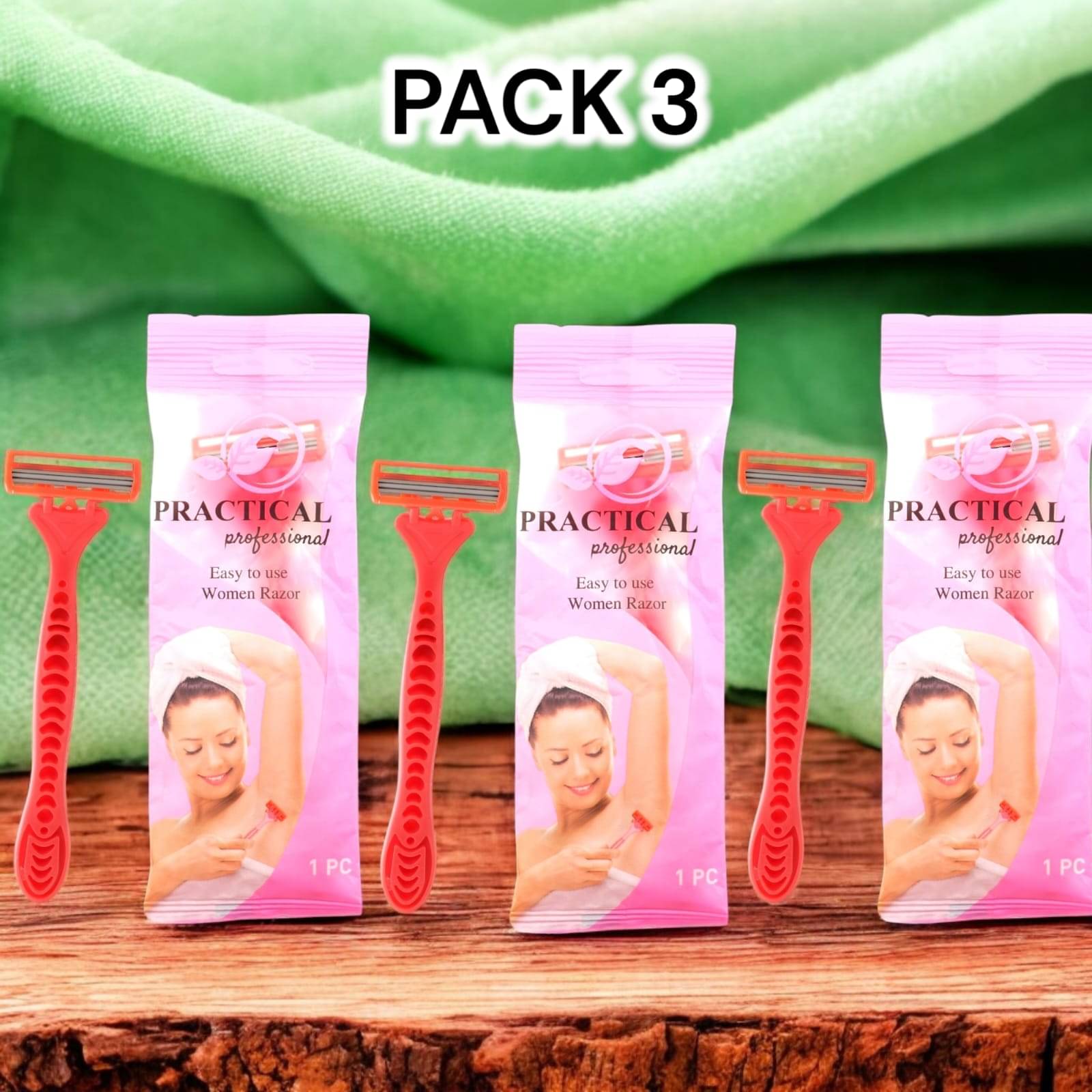    			Practical Disposable Razor ( Pack of 3 )