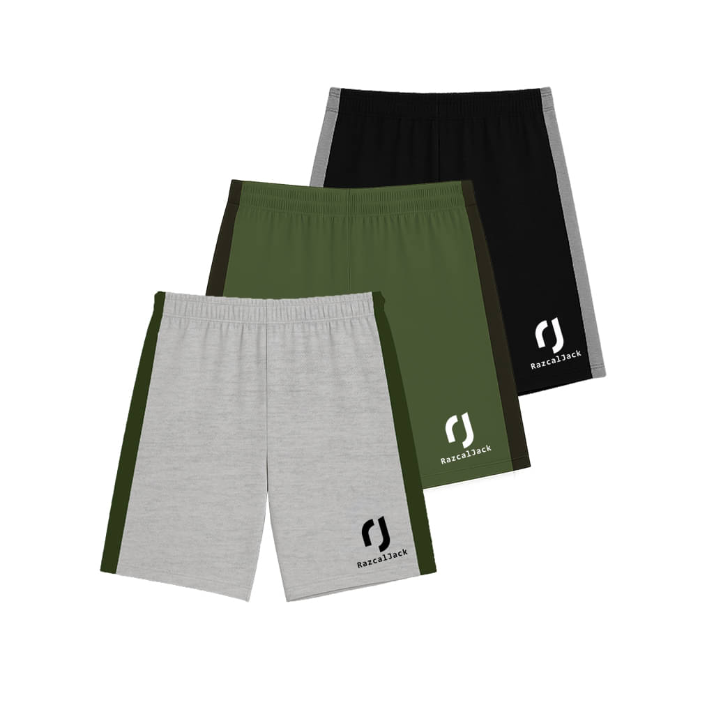     			RazcalJack Pack of 3 Cotton Blend Shorts For Boys ( Multicolor 1 )