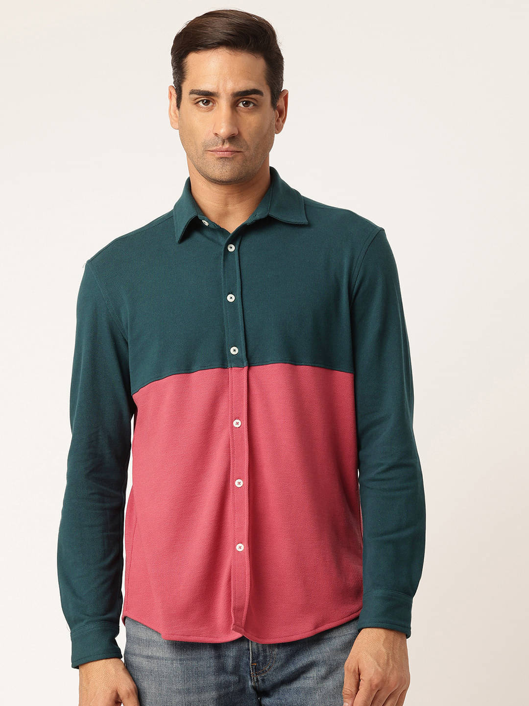 Rue Collection 100% Cotton Regular Fit Solids Full Sleeves Men's Casual Shirt - Green ( Pack of 1 ) Rue Collection 100% Cotton Regular Fit Solids Full Sleeves Men's Casual Shirt - Green ( Pack of 1 )