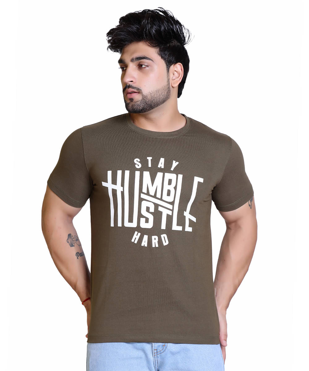 STARFOX Men 100% Cotton Regular Fit Printed T-Shirt ( Olive ) STARFOX Men 100% Cotton Regular Fit Printed T-Shirt ( Olive )