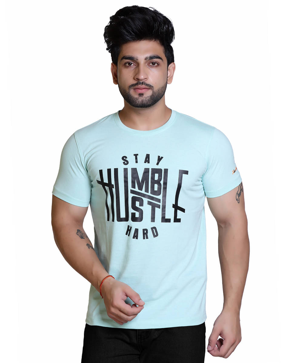 STARFOX Men 100% Cotton Regular Fit Printed T-Shirt ( Sea Green ) STARFOX Men 100% Cotton Regular Fit Printed T-Shirt ( Sea Green )