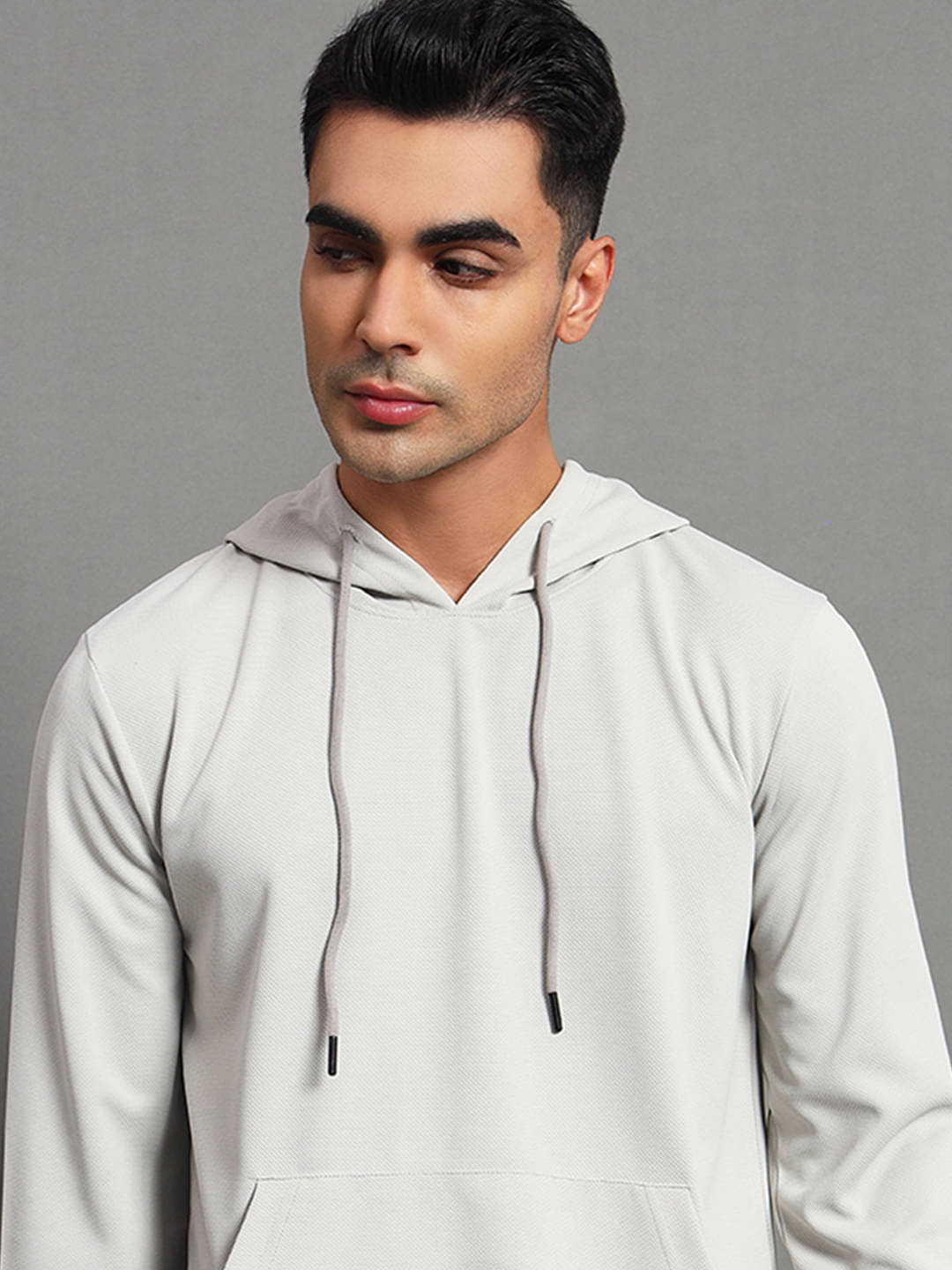     			Simple Solution Fleece Hooded Men's Sweatshirt - Grey Melange ( Pack of 1 )