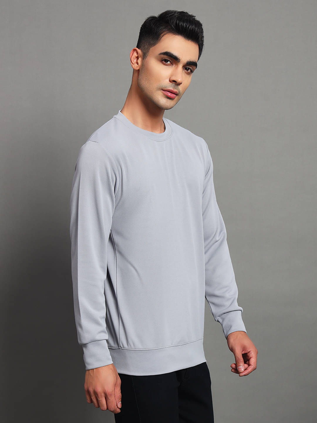 Simple Solution Fleece Round Neck Men's Sweatshirt - Grey Melange ( Pack of 1 ) Simple Solution Fleece Round Neck Men's Sweatshirt - Grey Melange ( Pack of 1 )