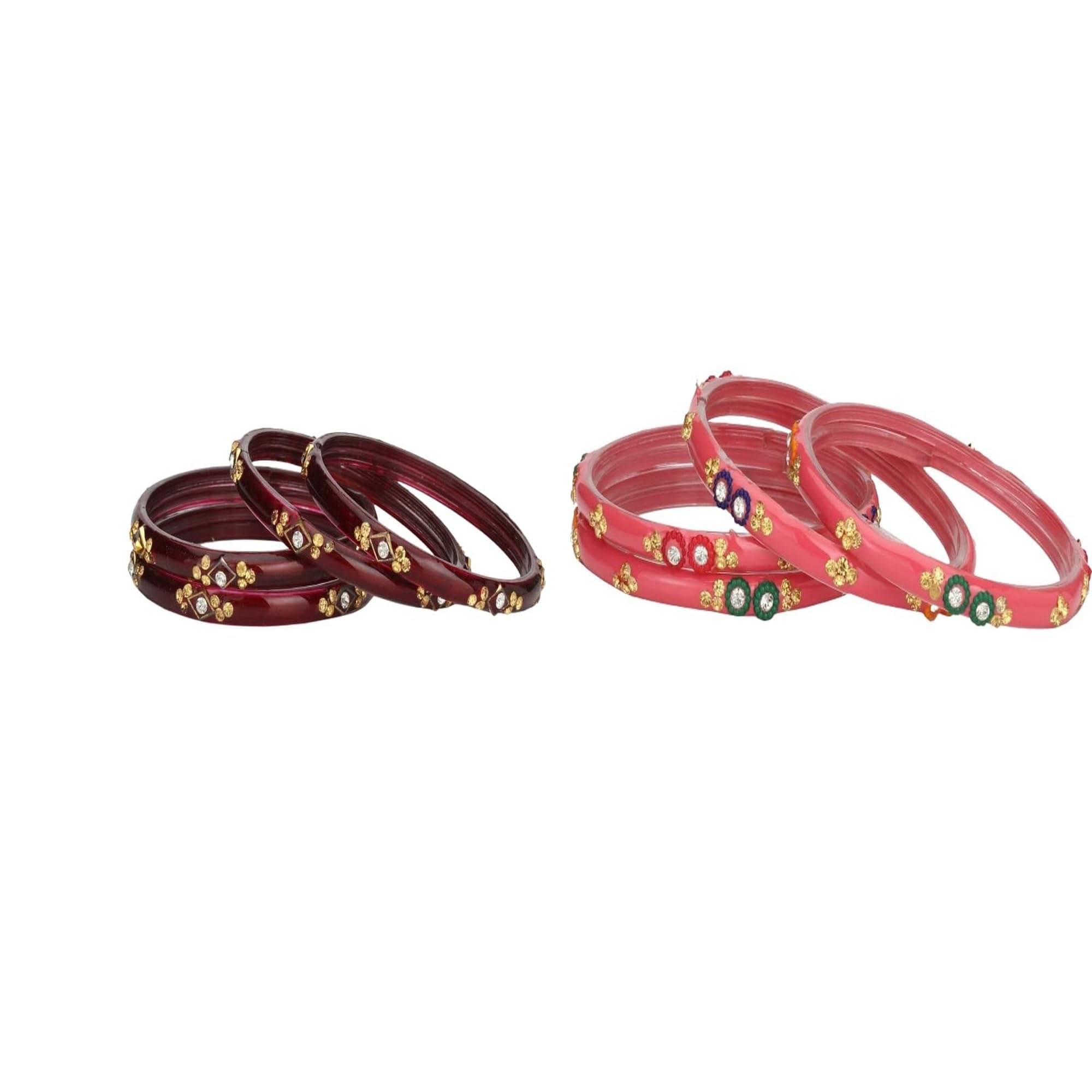     			Somil Multicolor Bangle Set ( Pack of 2 )