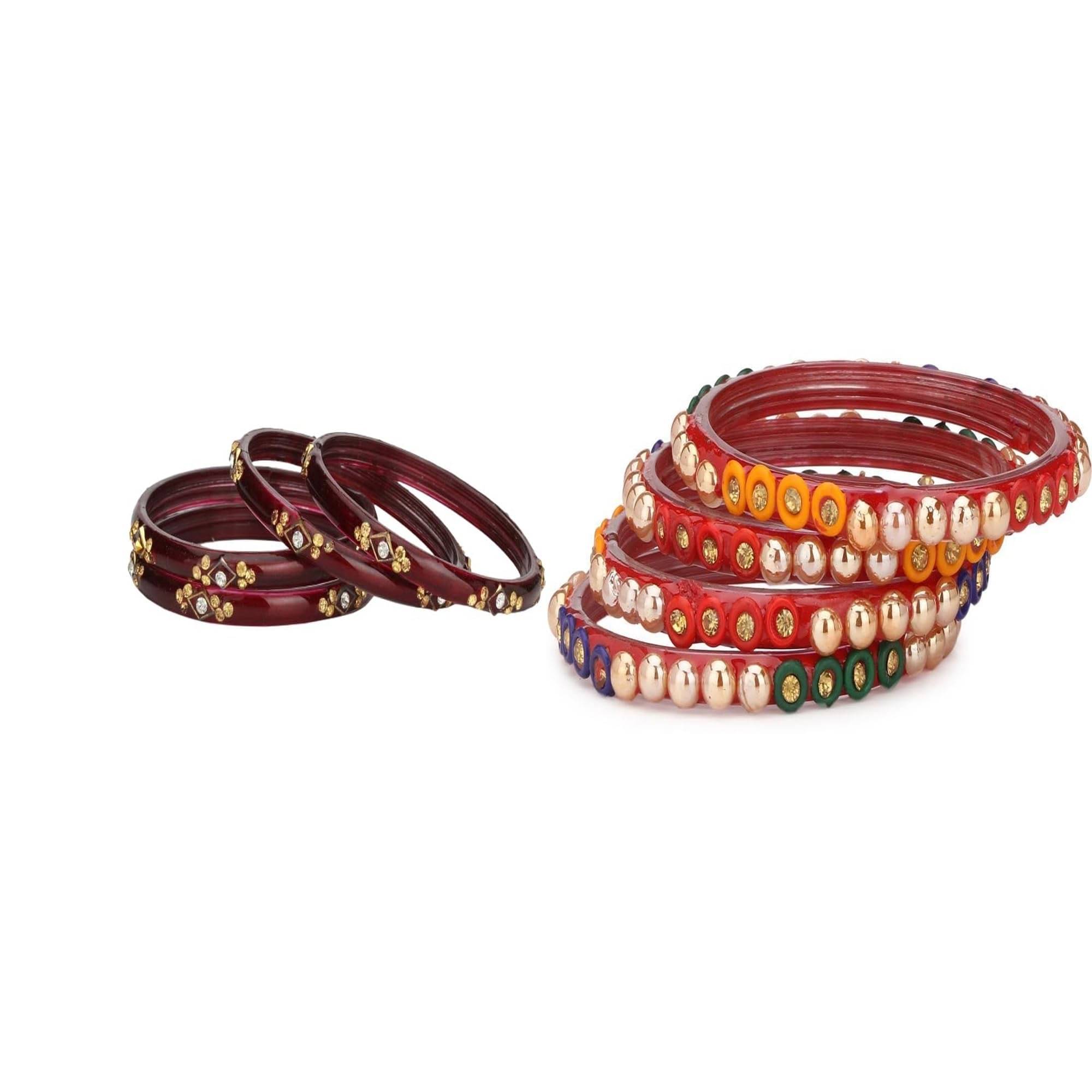     			Somil Multicolor Bangle Set ( Pack of 2 )