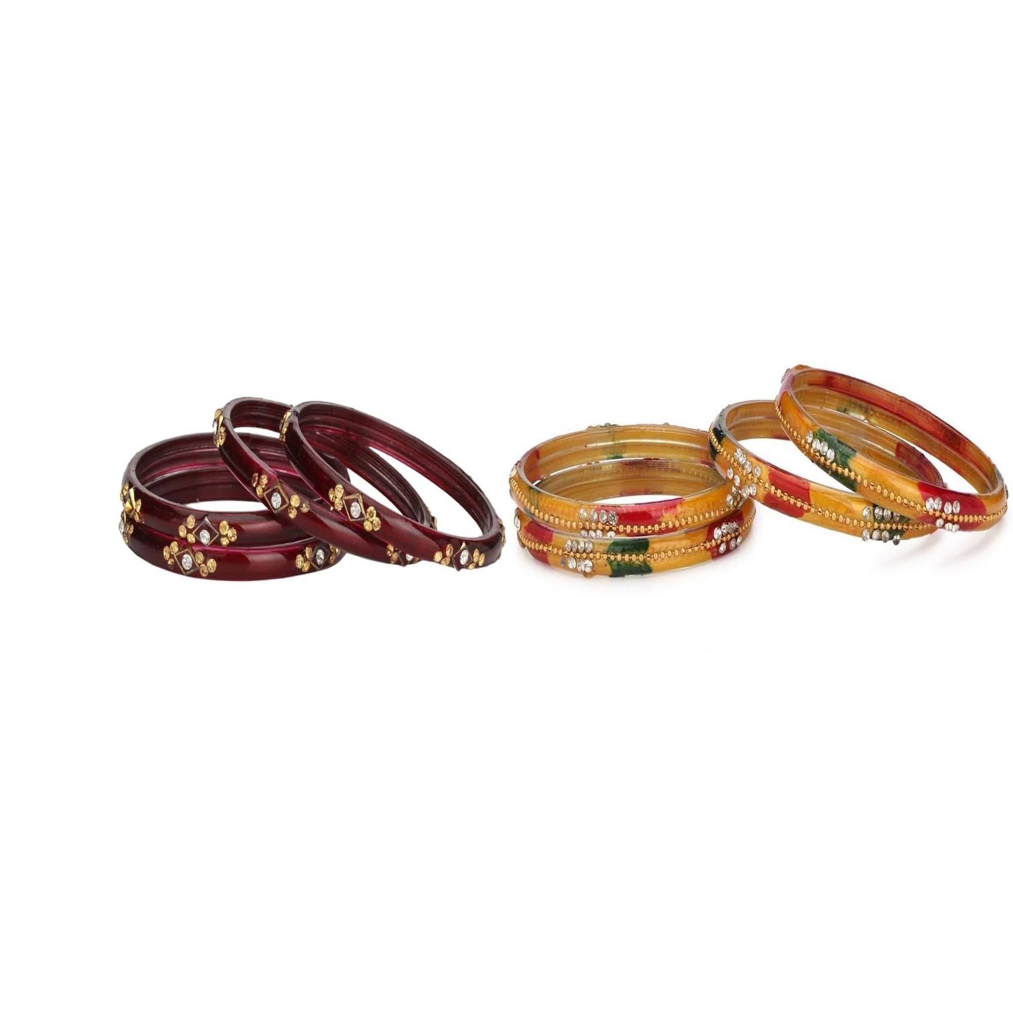     			Somil Multicolor Bangle Set ( Pack of 2 )