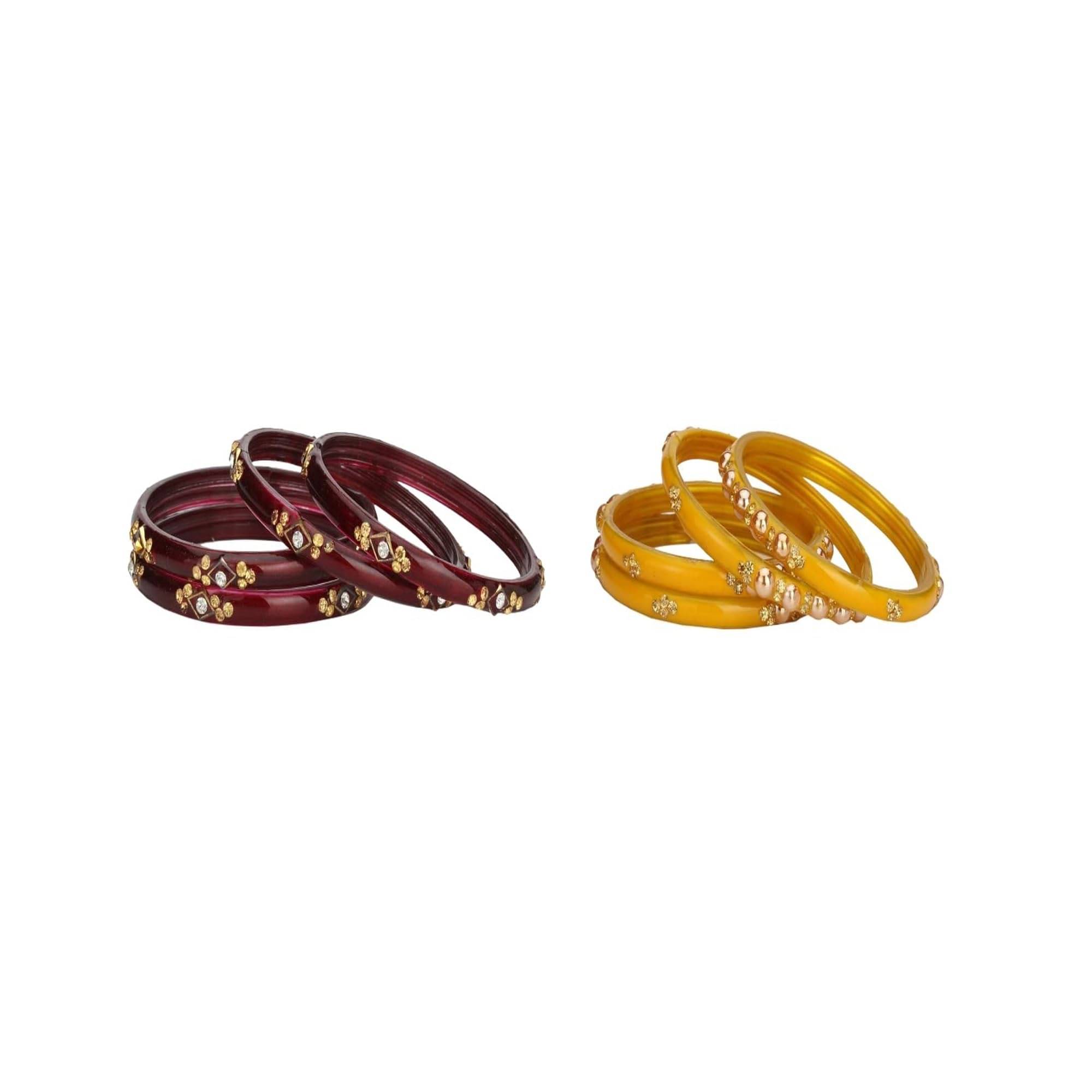     			Somil Multicolor Bangle Set ( Pack of 2 )
