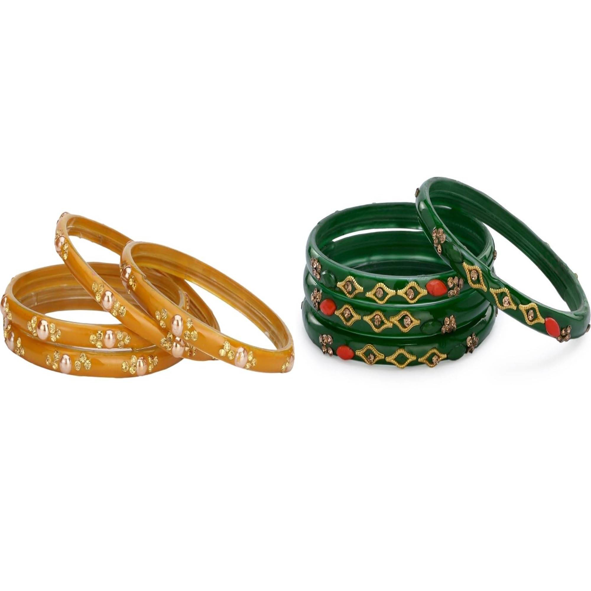     			Somil Multicolor Bangle Set ( Pack of 2 )