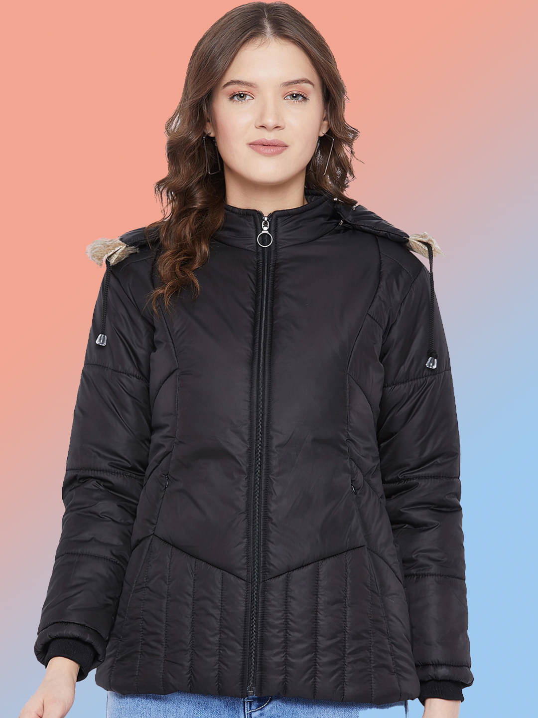 VERO AMORE Women Puffer Jacket ( Black ) VERO AMORE Women Puffer Jacket ( Black )