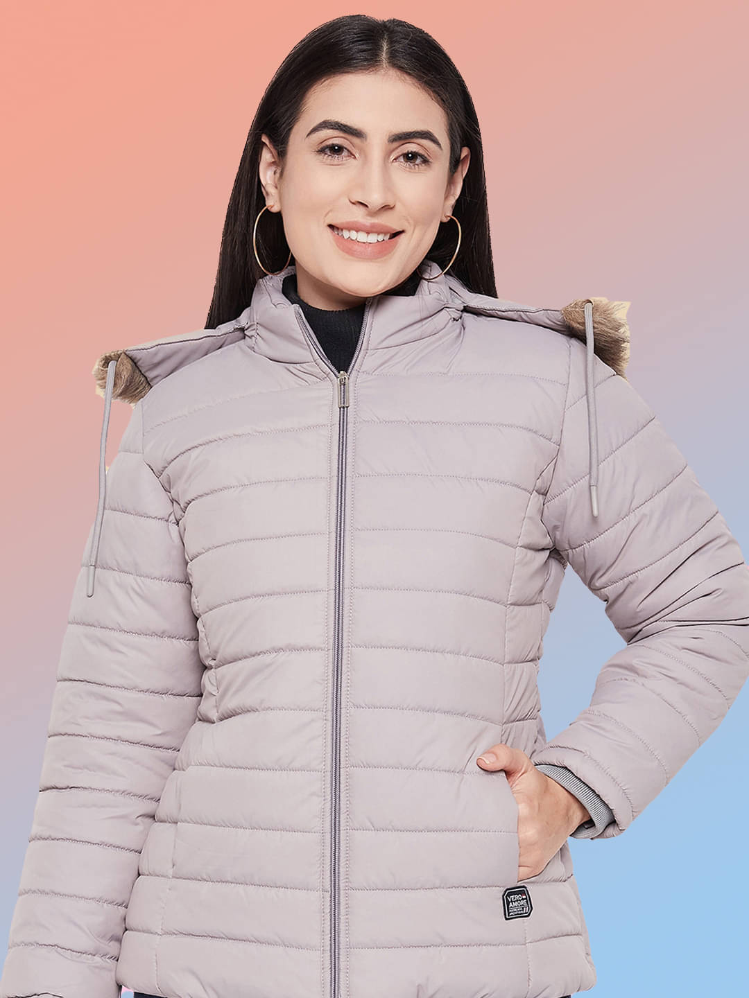     			VERO AMORE - Polyester Grey Puffer