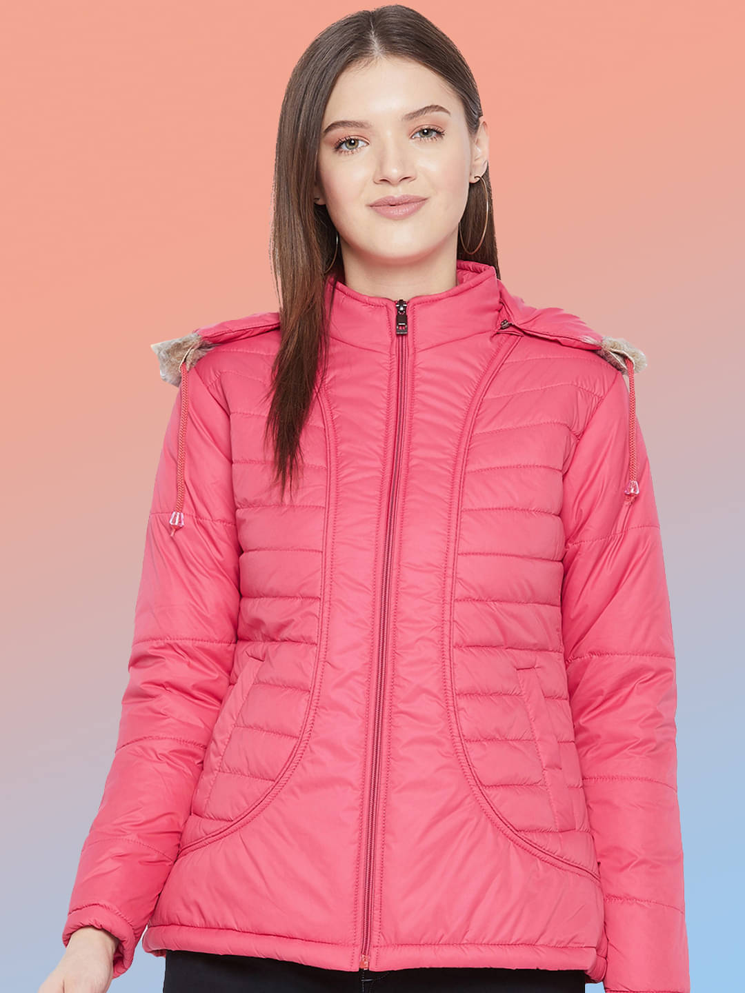     			VERO AMORE - Polyester Pink Puffer