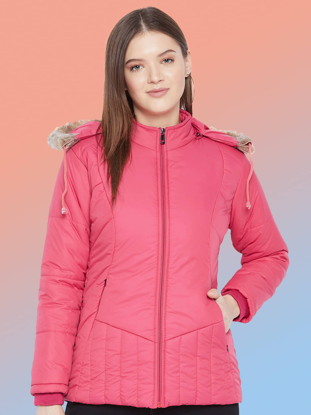     			VERO AMORE - Polyester Pink Puffer