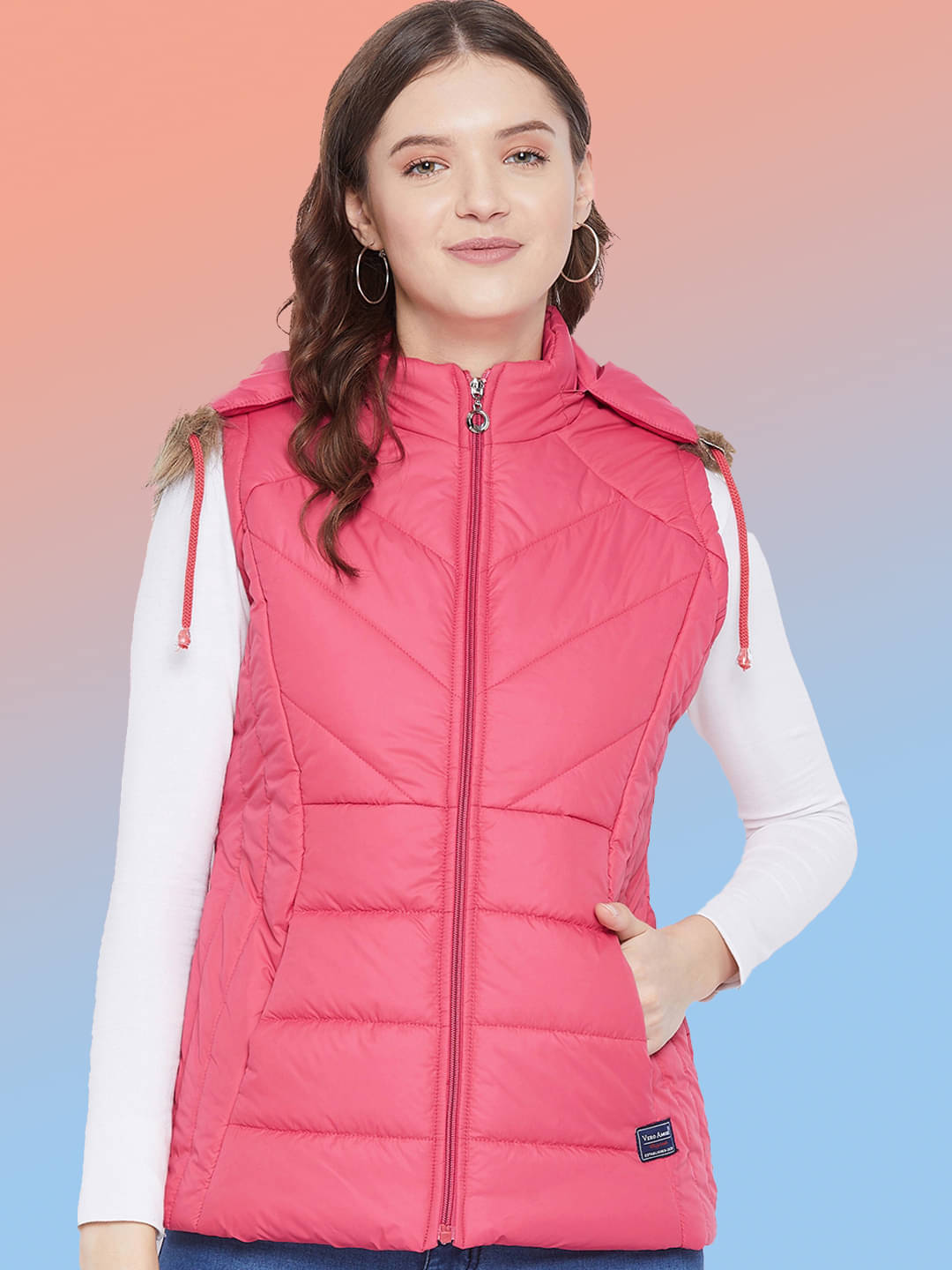VERO AMORE - Polyester Pink Puffer VERO AMORE - Polyester Pink Puffer