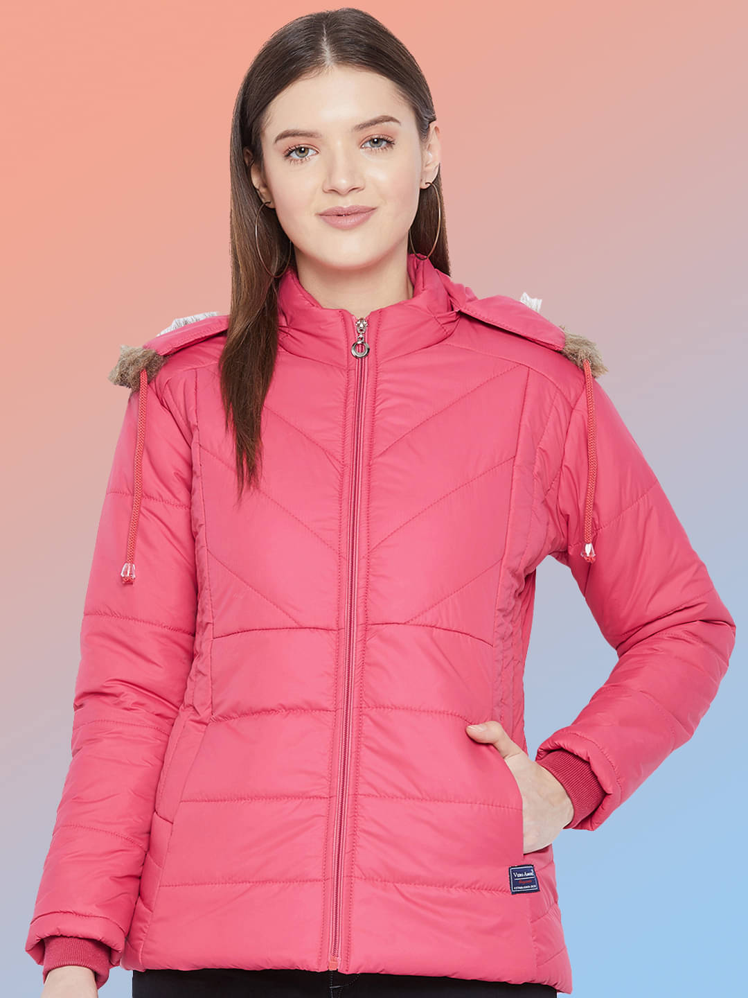     			VERO AMORE - Polyester Pink Puffer