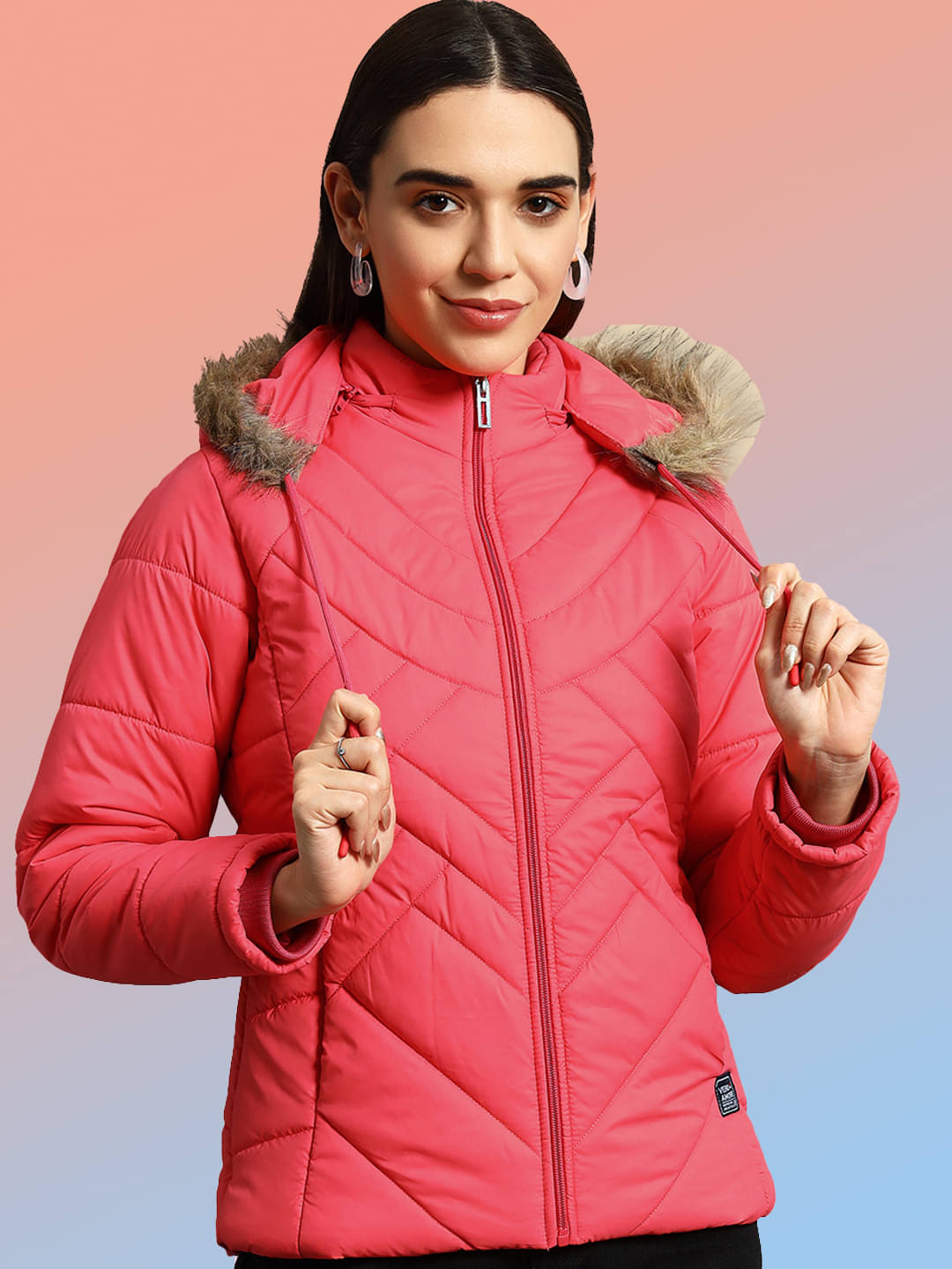     			VERO AMORE - Polyester Pink Puffer