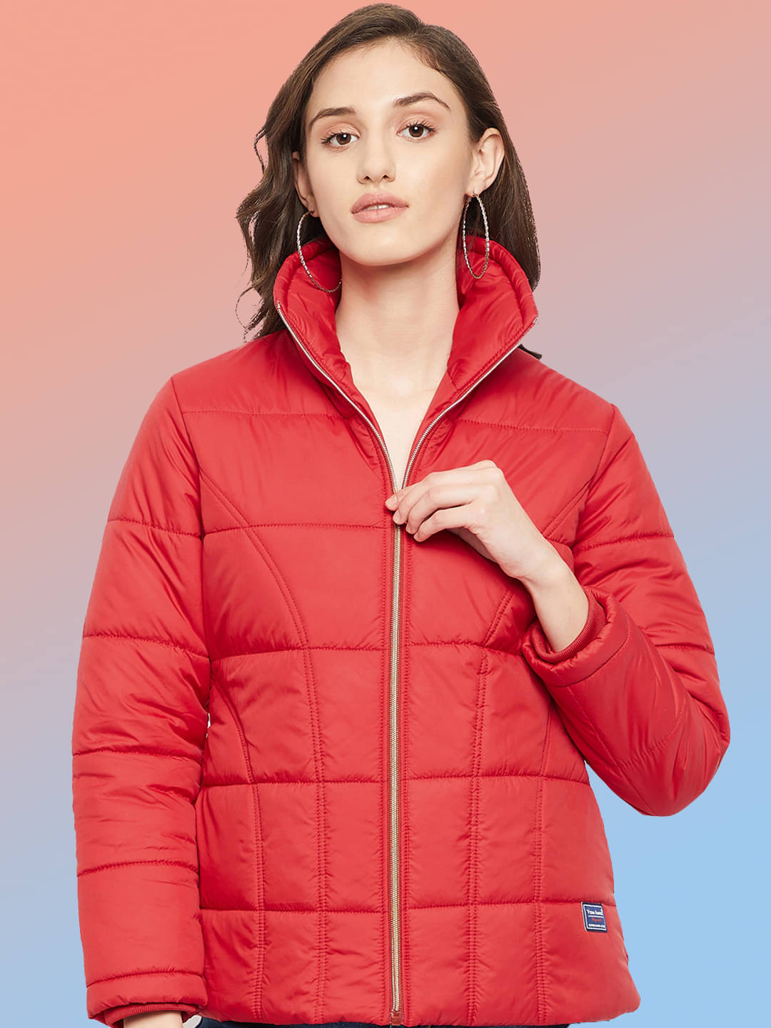     			VERO AMORE - Polyester Red Puffer