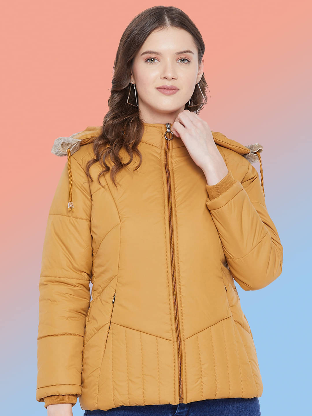 VERO AMORE - Polyester Yellow Puffer VERO AMORE - Polyester Yellow Puffer