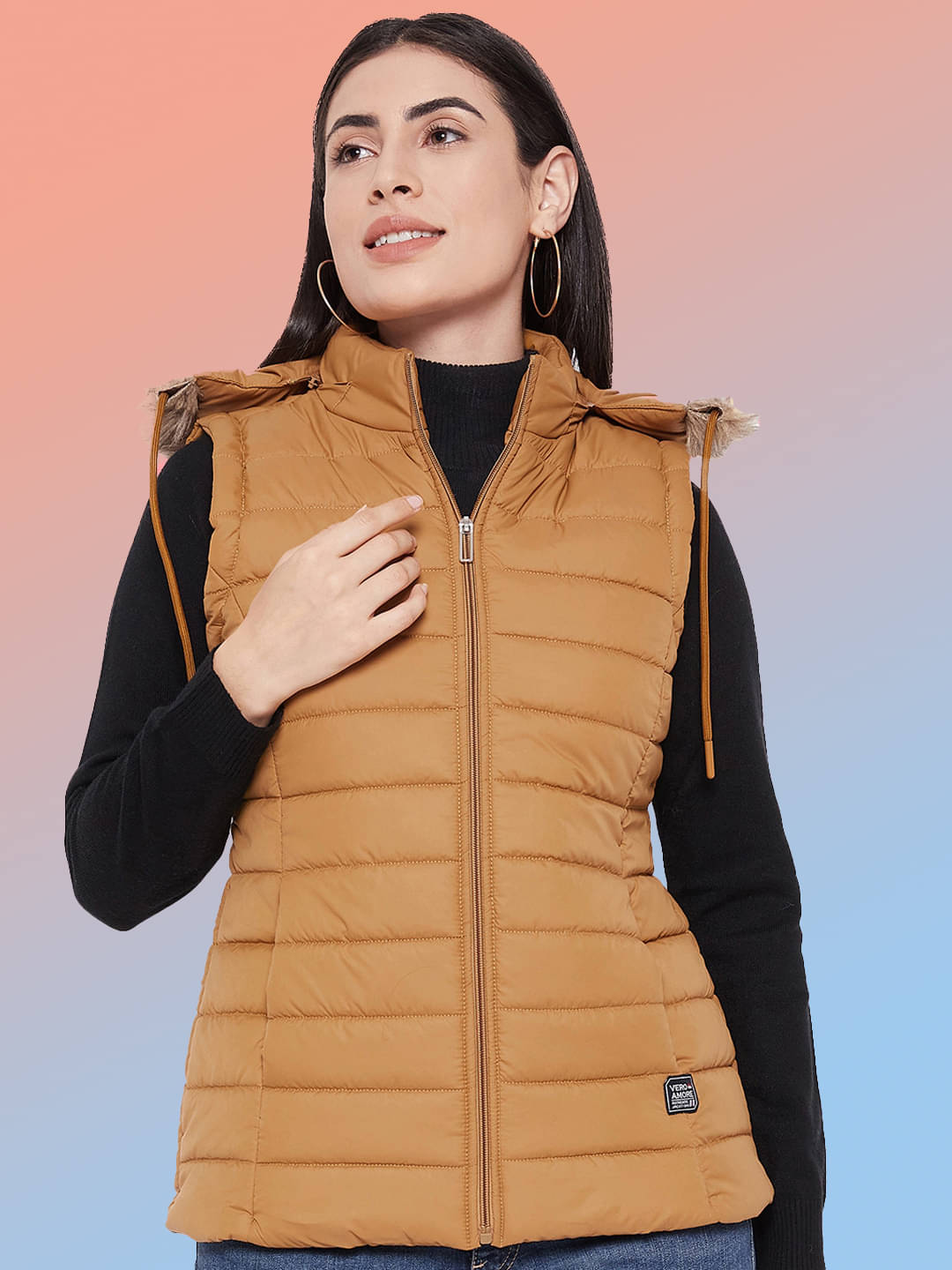 VERO AMORE - Polyester Yellow Puffer VERO AMORE - Polyester Yellow Puffer
