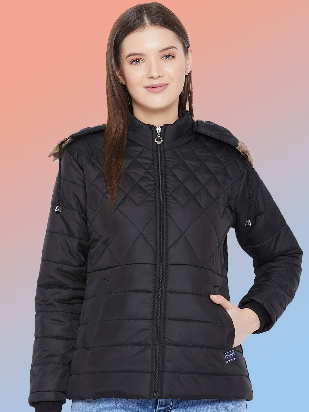 VERO MODERNO - Polyester Black Puffer VERO MODERNO - Polyester Black Puffer