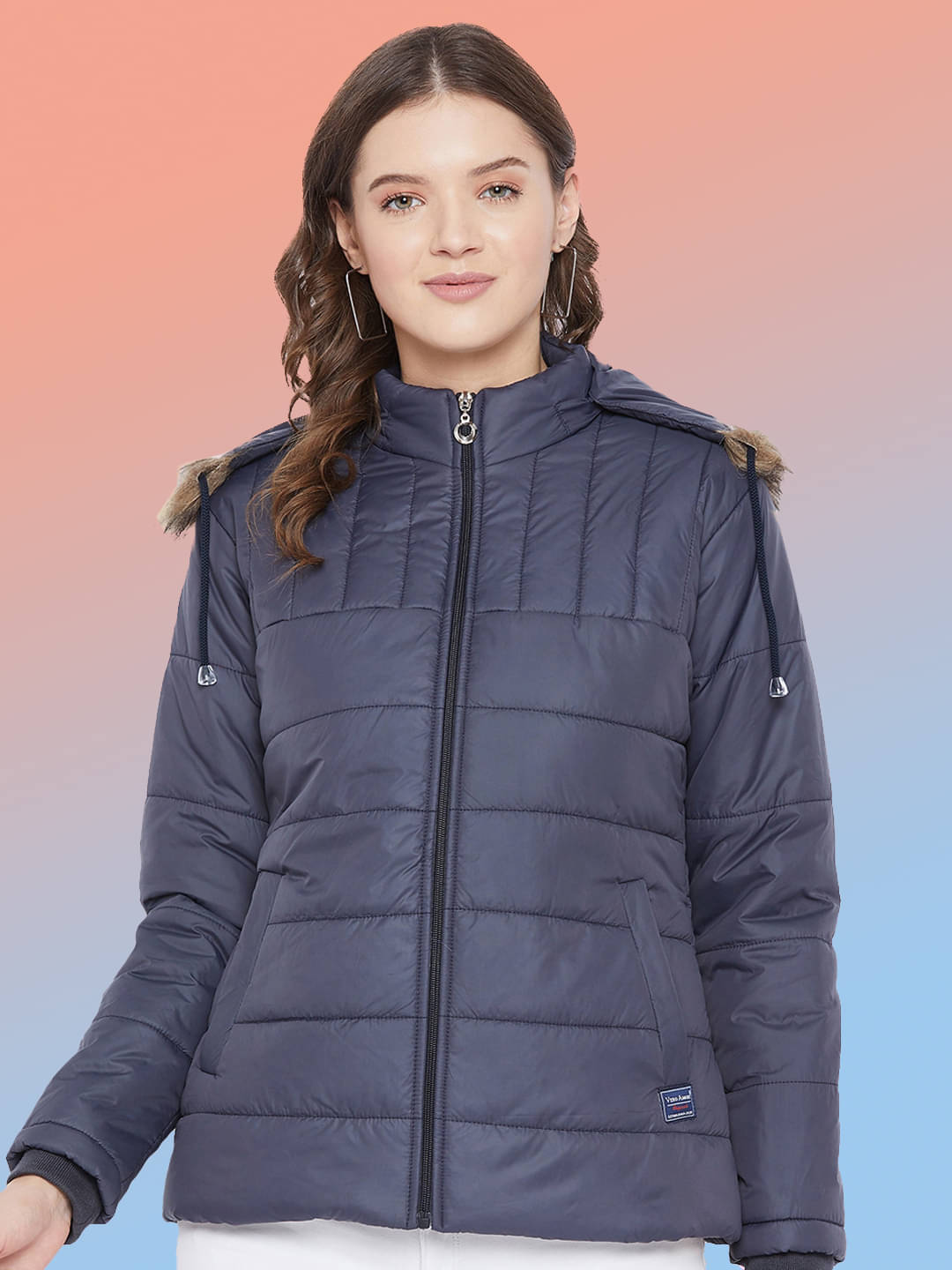VERO MODERNO Women Puffer Jacket ( Navy Blue ) VERO MODERNO Women Puffer Jacket ( Navy Blue )
