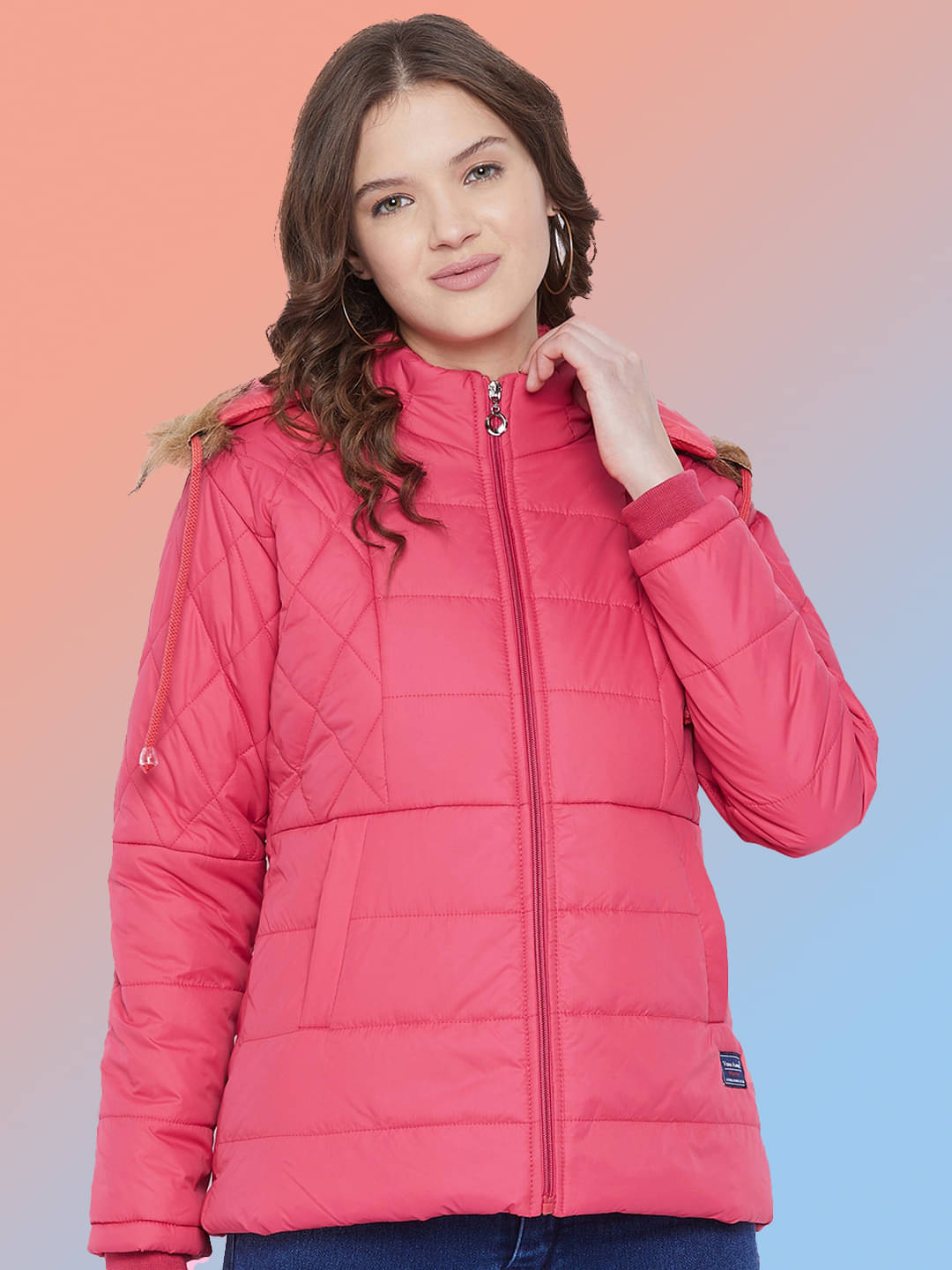 VERO MODERNO - Polyester Pink Puffer VERO MODERNO - Polyester Pink Puffer