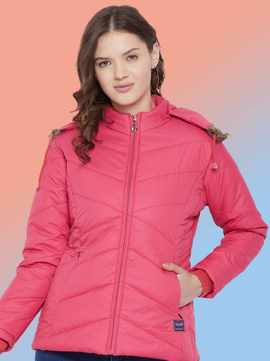 VERO MODERNO - Polyester Pink Puffer VERO MODERNO - Polyester Pink Puffer