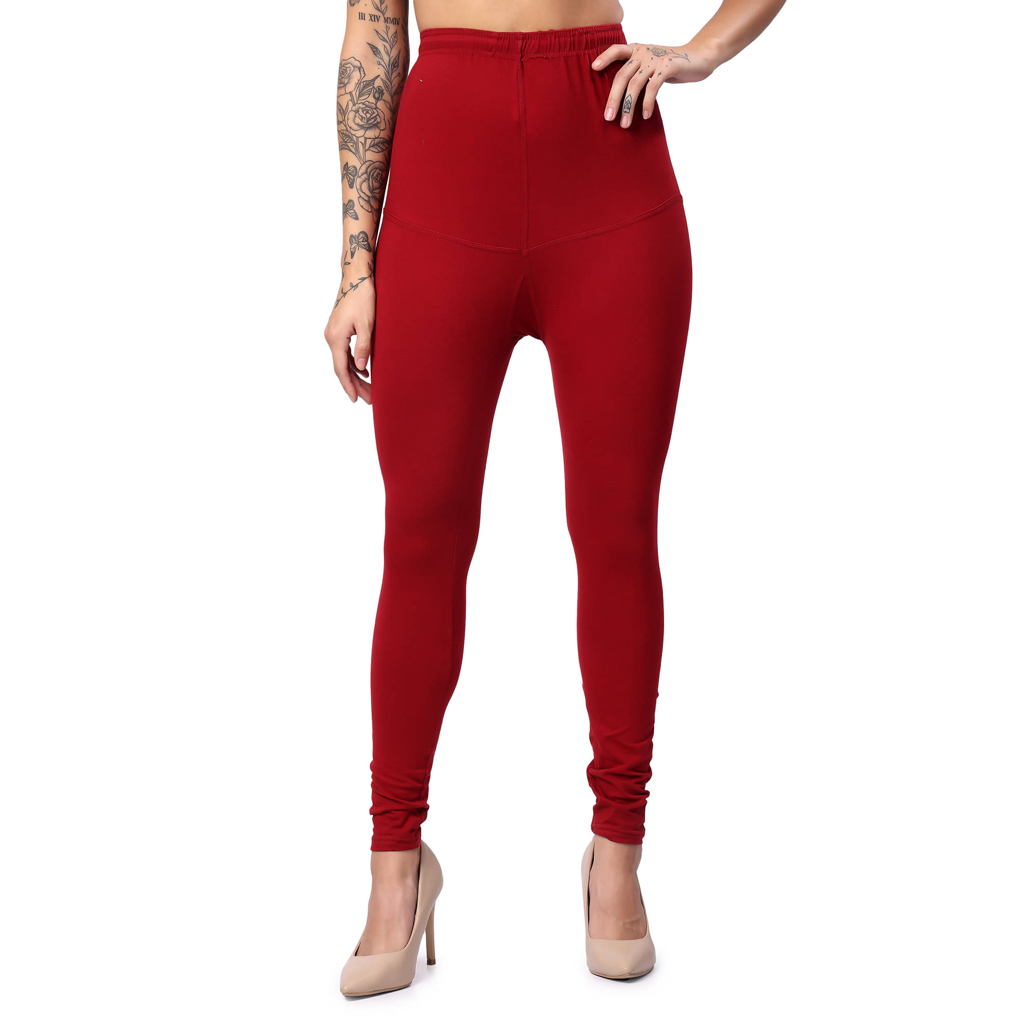     			VIKESA Pack of 1 Cotton Women's Leggings ( Maroon )