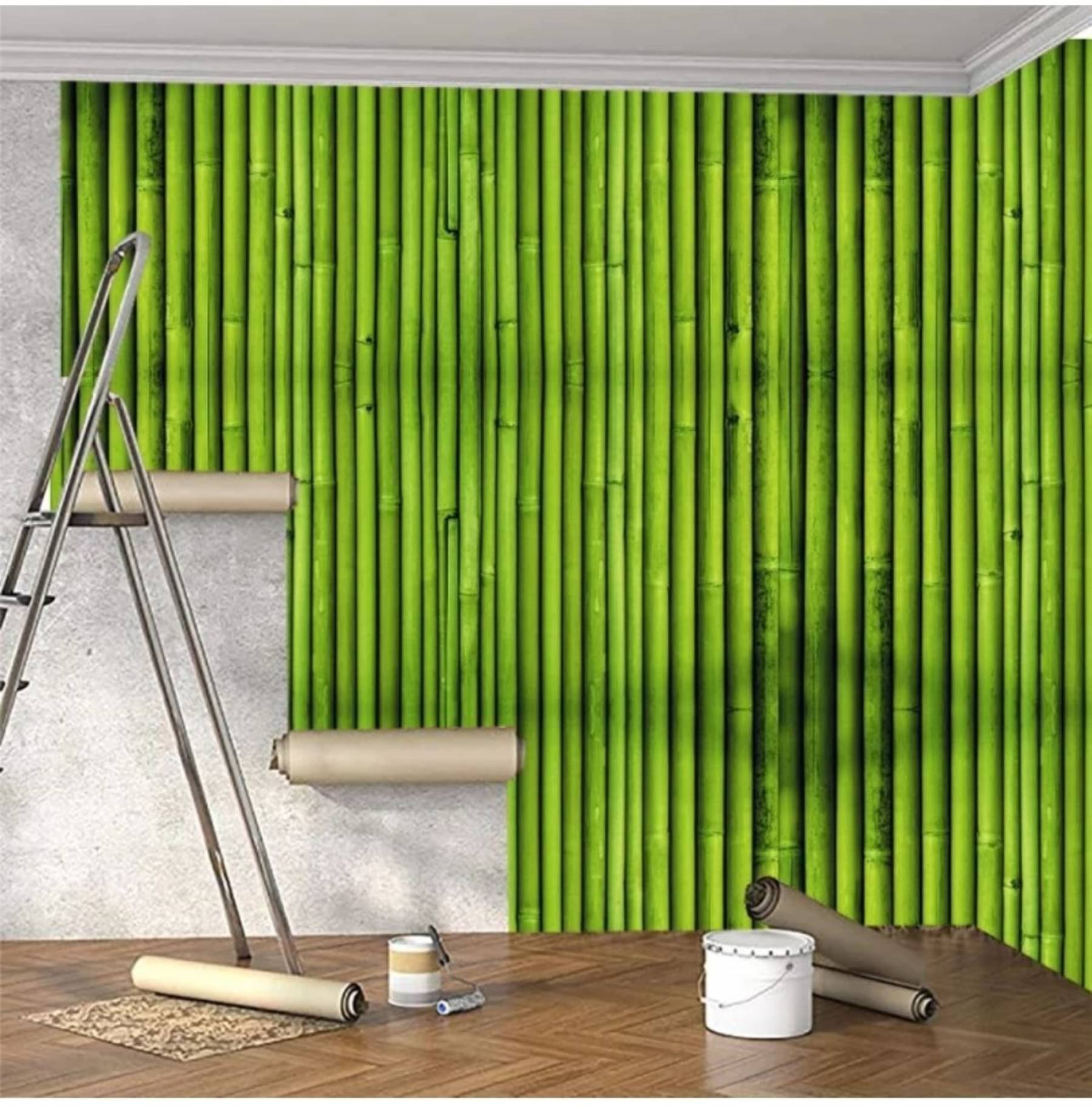 WRUNJI,GREEN BAMBOOU Floral Self-Adhesive Wallpaper PVC Peel & Kitchen & Furniture Makeover(45x500 cm) WRUNJI,GREEN BAMBOOU Floral Self-Adhesive Wallpaper PVC Peel & Kitchen & Furniture Makeover(45x500 cm)