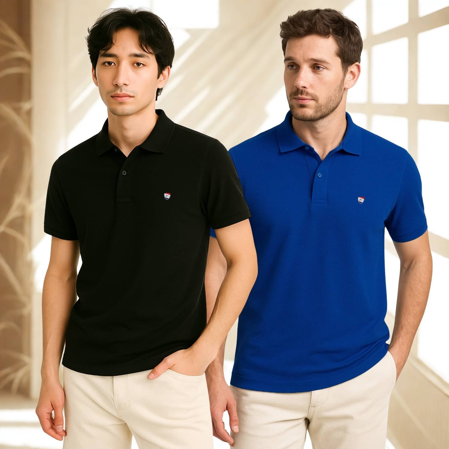     			ZEFFORA Men Cotton Blend Regular Fit Solid Polo T Shirt ( Multicolor3 )