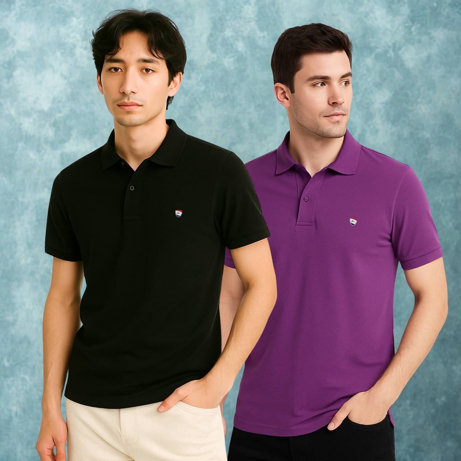 ZEFFORA Men Cotton Blend Regular Fit Solid Polo T Shirt ( Multicolor2 ) ZEFFORA Men Cotton Blend Regular Fit Solid Polo T Shirt ( Multicolor2 )