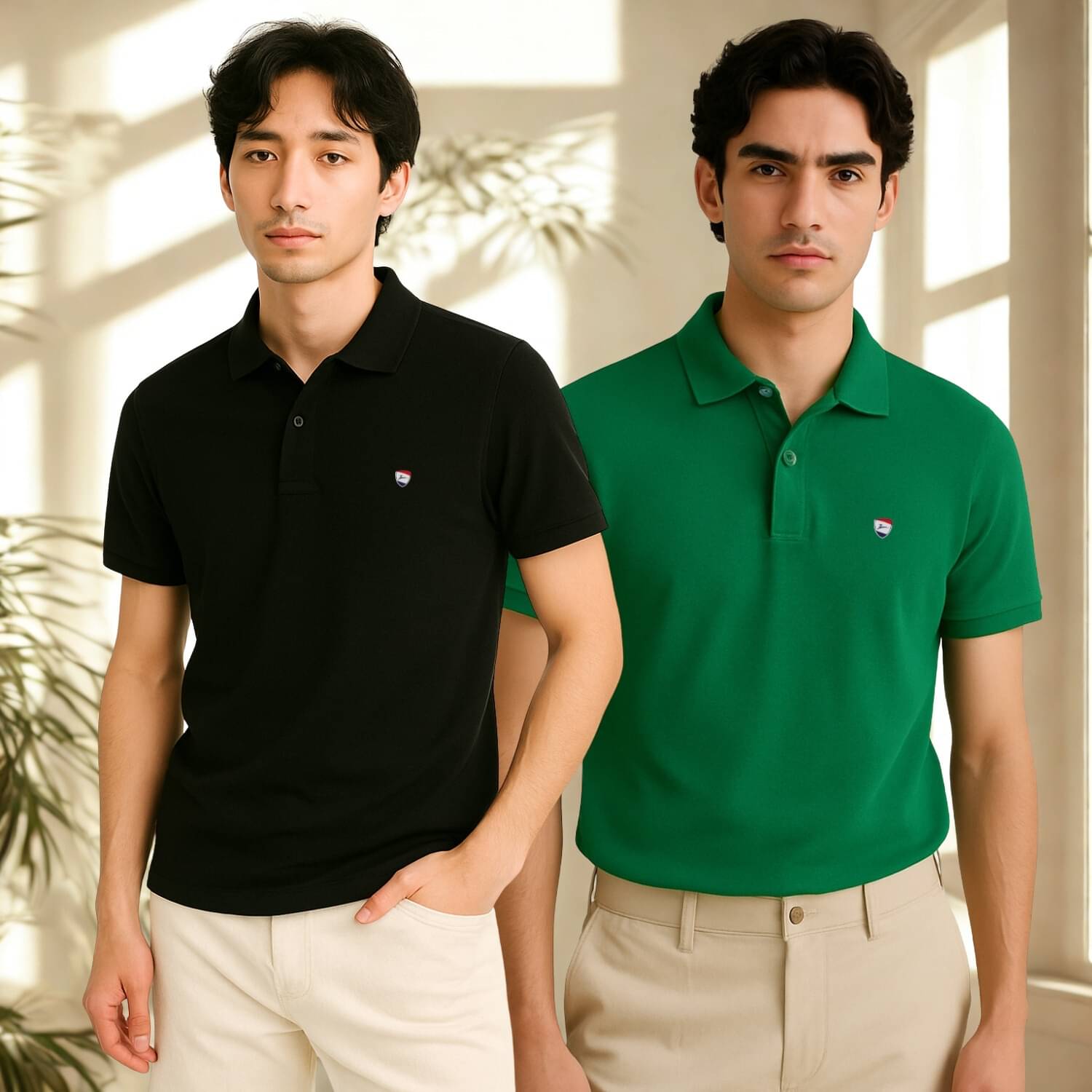     			ZEFFORA Men Cotton Blend Regular Fit Solid Polo T Shirt ( Multicolor )