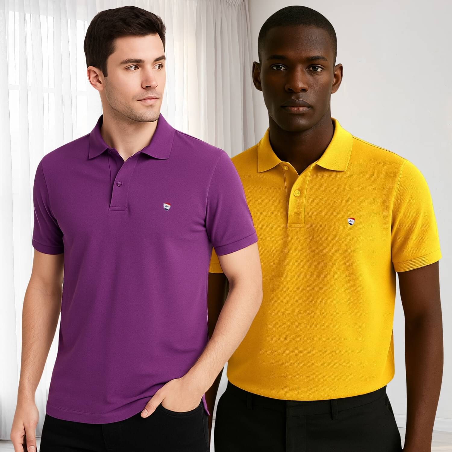 ZEFFORA Men Cotton Blend Regular Fit Solid Polo T Shirt ( Multicolor9 )     			ZEFFORA Men Cotton Blend Regular Fit Solid Polo T Shirt ( Multicolor9 )