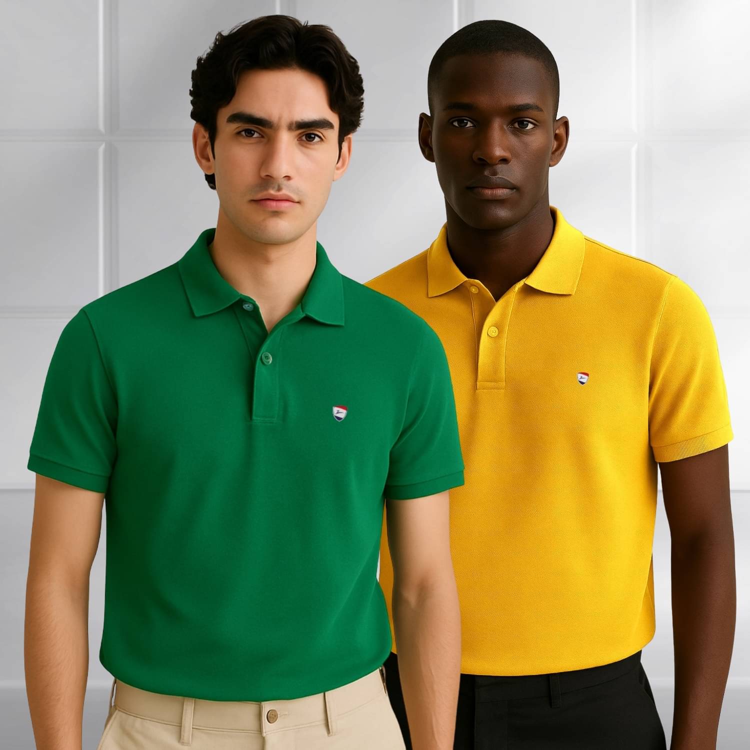 ZEFFORA Men Cotton Blend Regular Fit Solid Polo T Shirt ( Multicolor8 )     			ZEFFORA Men Cotton Blend Regular Fit Solid Polo T Shirt ( Multicolor8 )