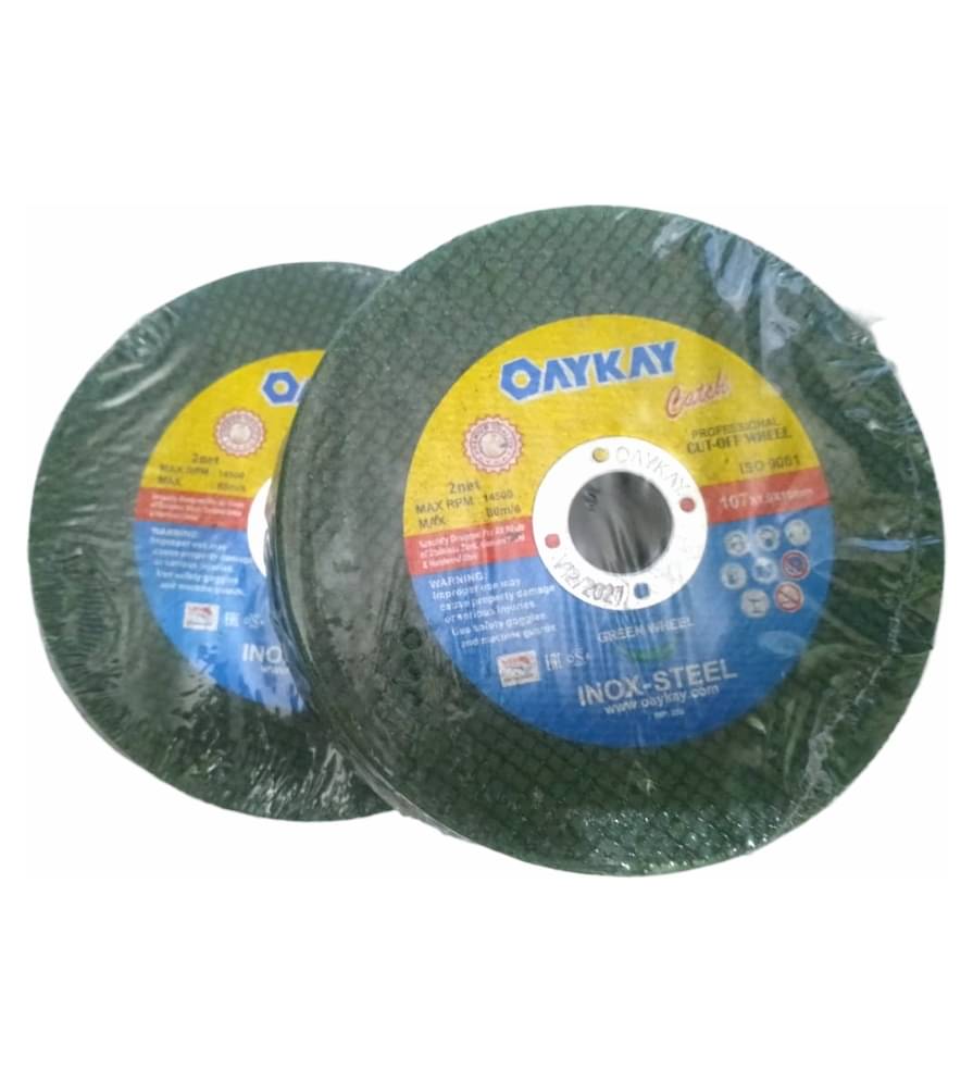     			4-Inch Double Net Cut off Wheels for Metal and Stainless Steel Cutting using Angle Grinder, Green - Pack of 25 Pieces OayKay Tools