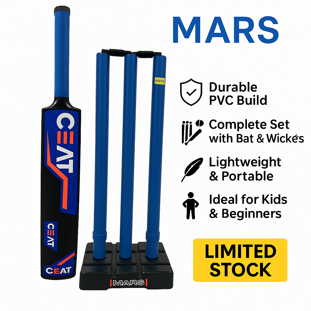     			BLACK BAT BLUE GRIP BLUE WICKET