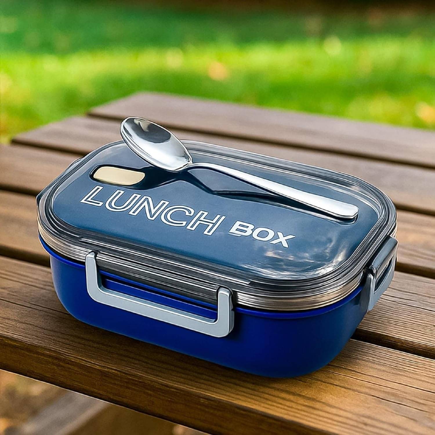 Dreamy Delights SS Lunch Box F BLUE Stainless Steel Lunch Box 1 - Container ( Pack of 1 )     			Dreamy Delights SS Lunch Box F BLUE Stainless Steel Lunch Box 1 - Container ( Pack of 1 )