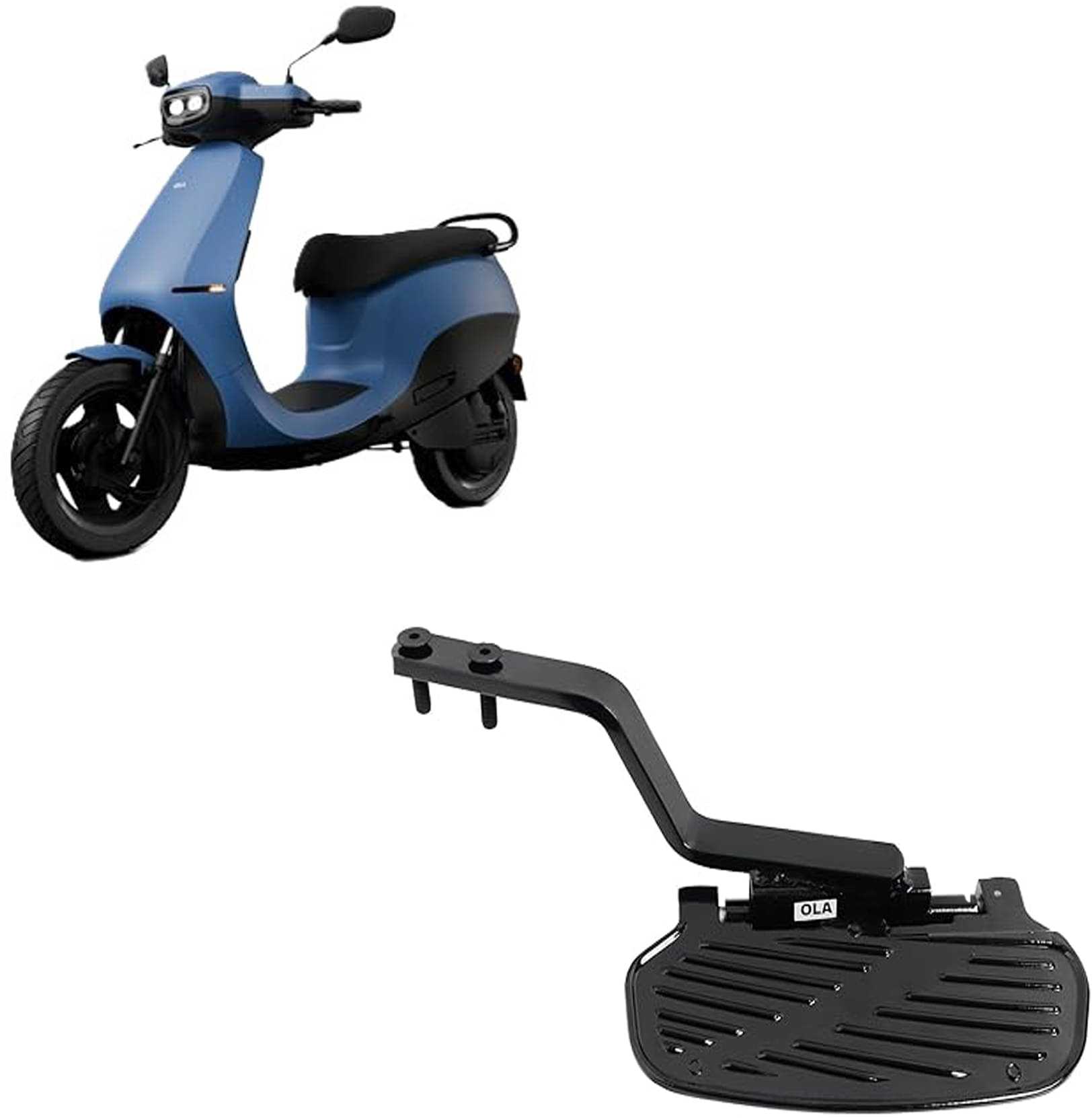     			Footrest Stand Compatible for Ola S1x Footrest for Electric scooter, Ola Foot Rest (Rear Left | Black) Made of Heavy Duty Iron Rod Flat Handle | Ola S1 Pro Gen 2 Accessories